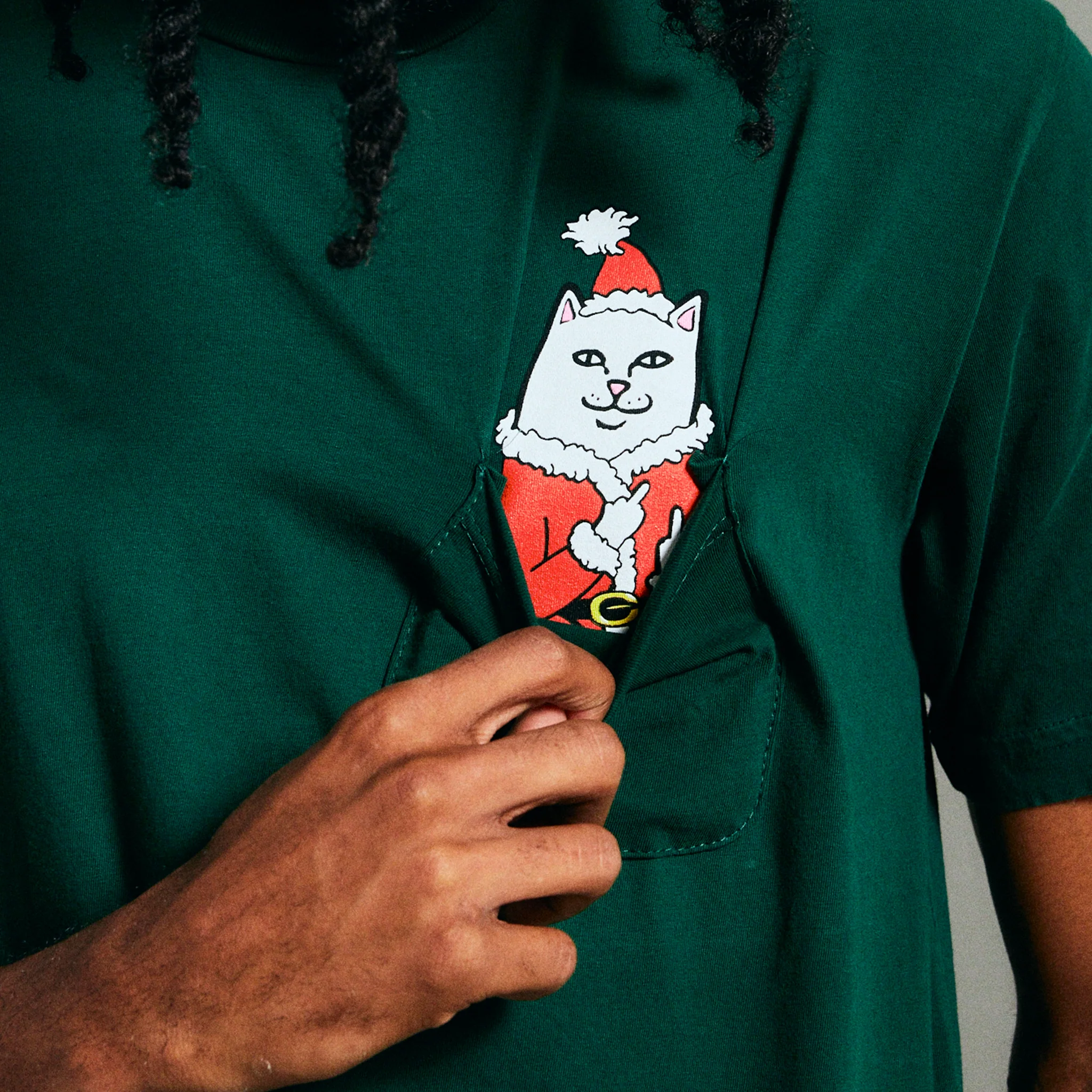 Lord Santa Pocket Tee (Hunter Green) - Image 2