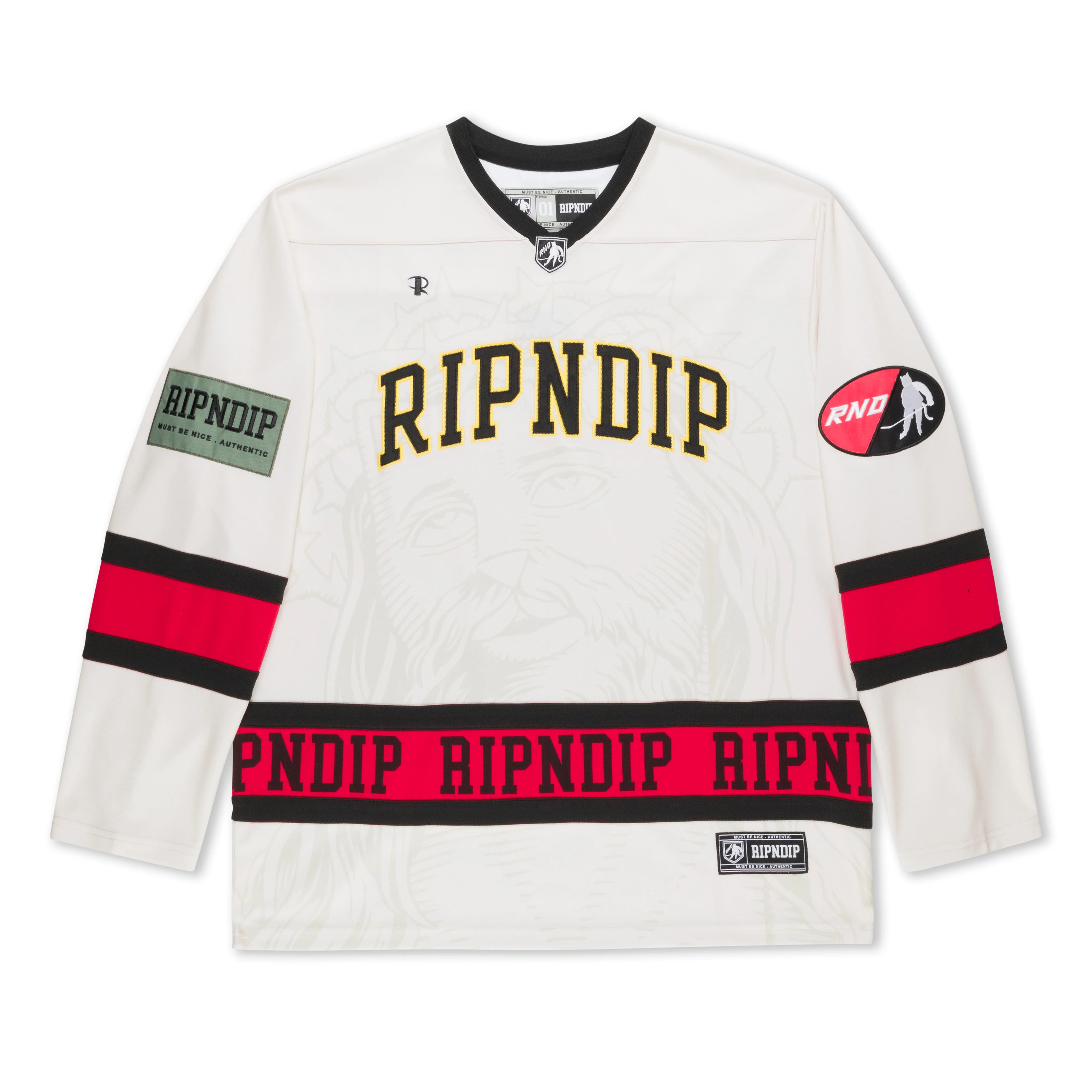 Lord Savior Hockey Jersey (Off White) - Image 4