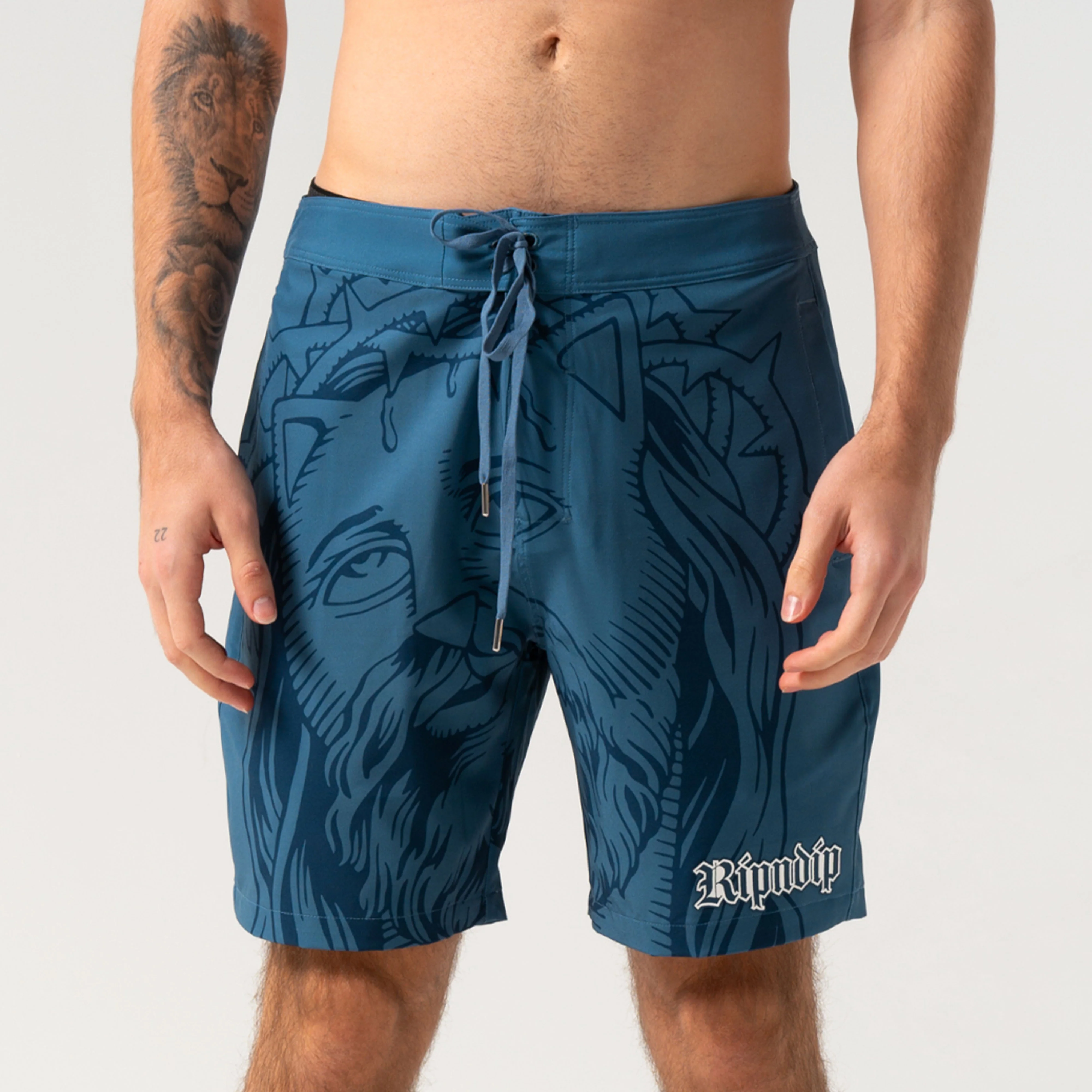 Lord Savior Swim Shorts (Navy) - Image 2