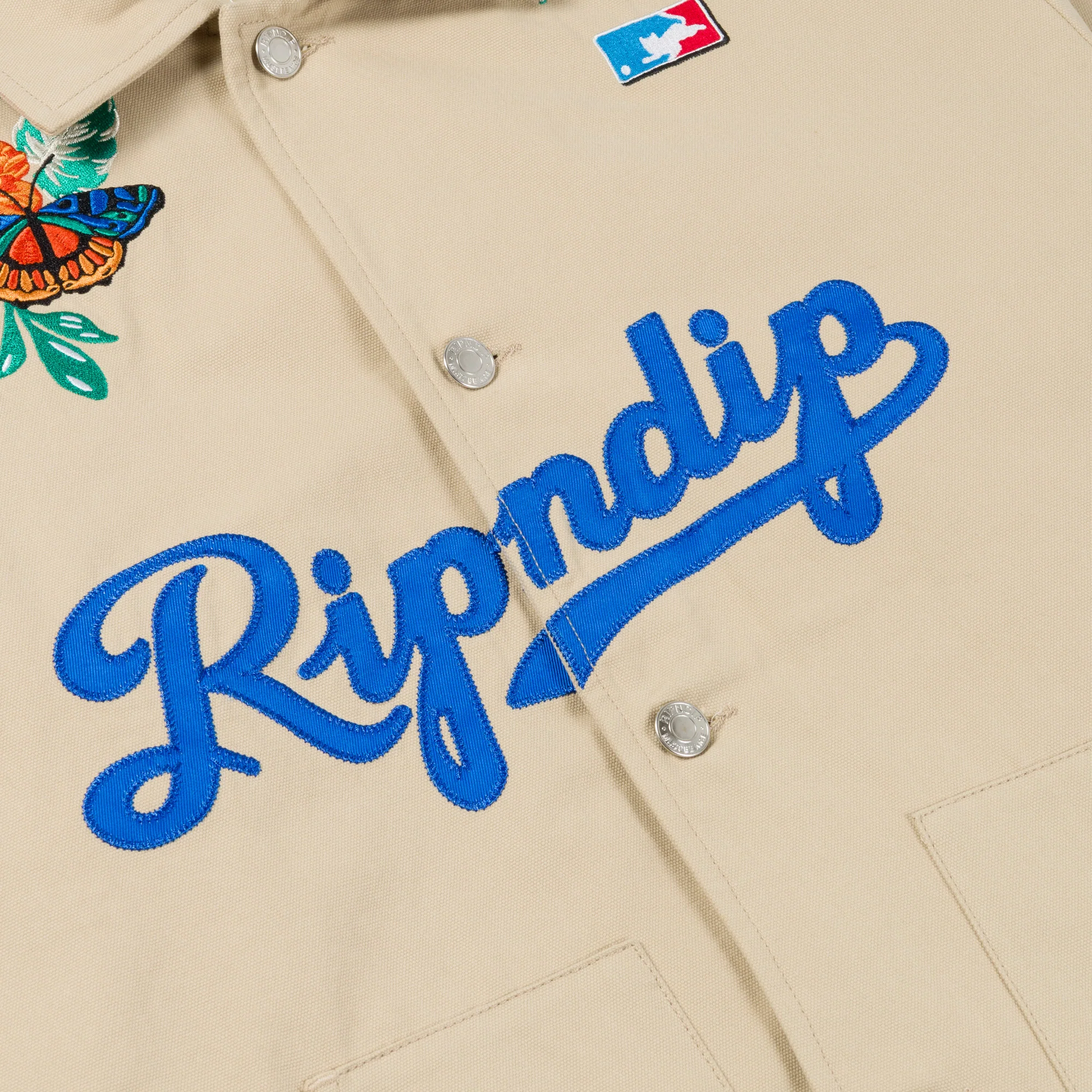 Los Ripndip Canvas Button Down Jacket (Khaki) - Image 3