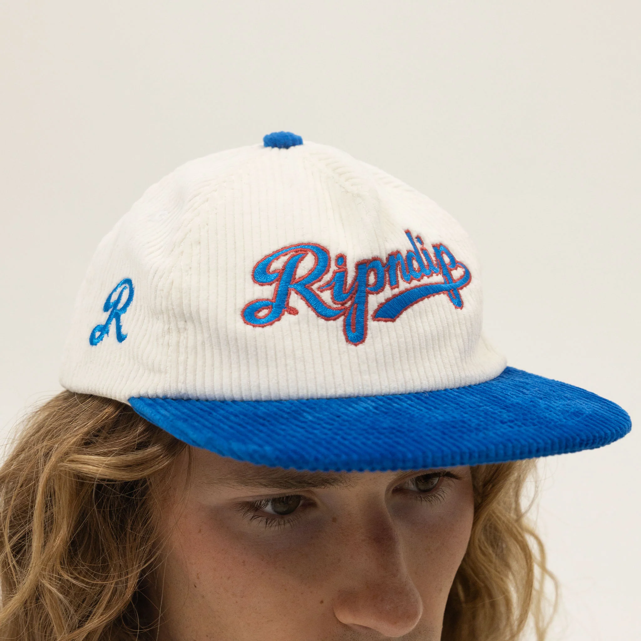 Los Ripndip Corduroy Snapback (White) - Image 2