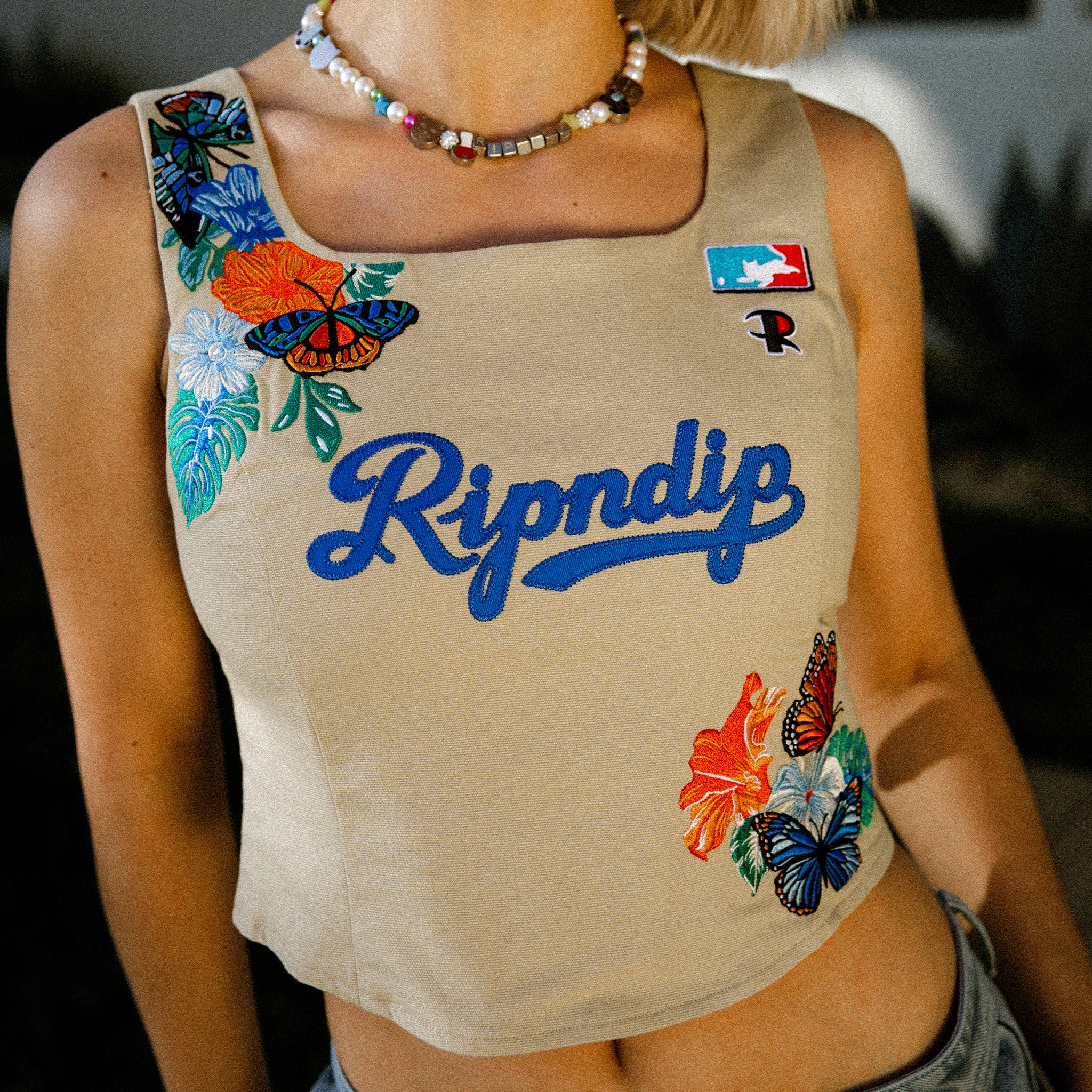 Los Ripndip Corset Top (Khaki) - Image 2