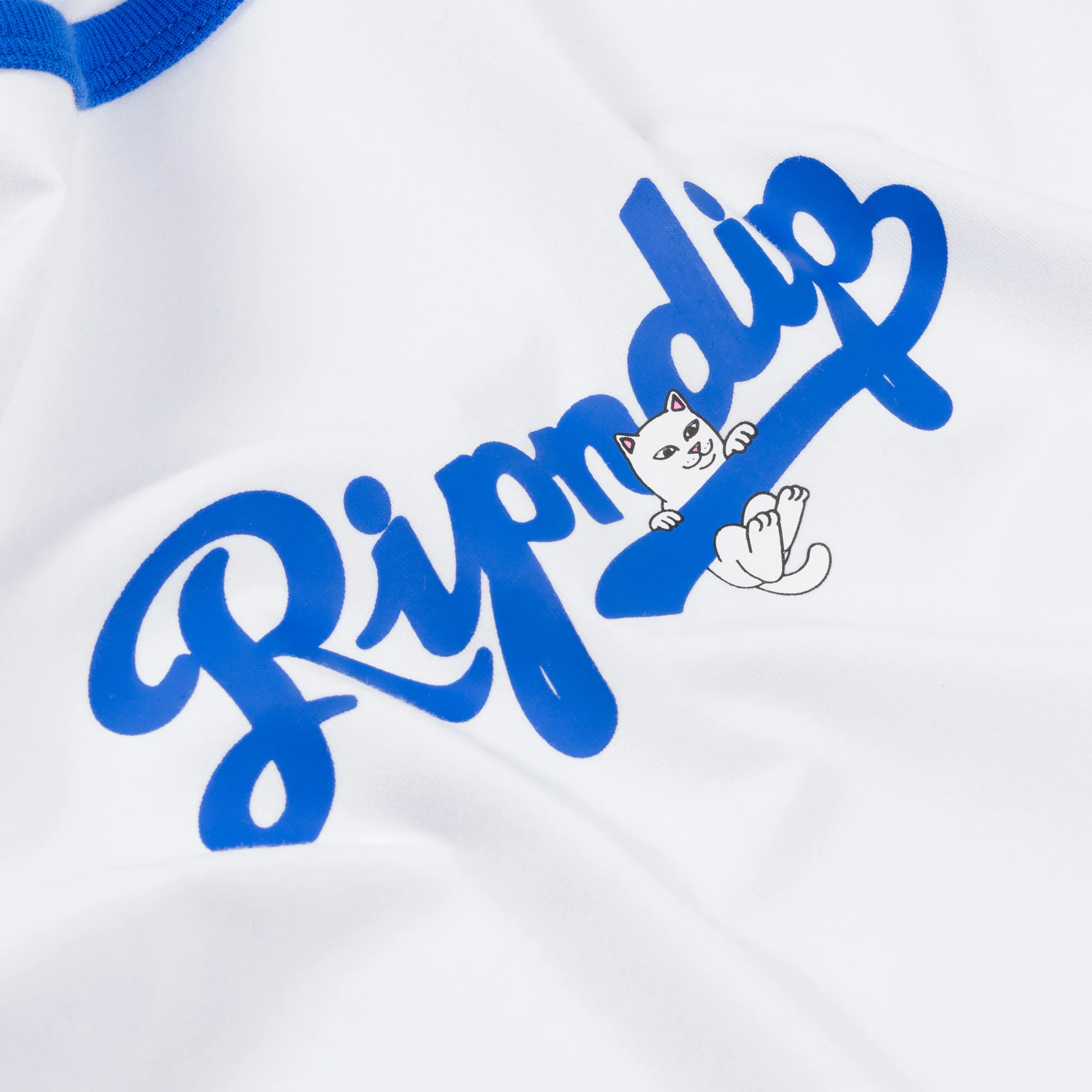 Los Ripndip Cropped Ringer Tee (White) - Image 3