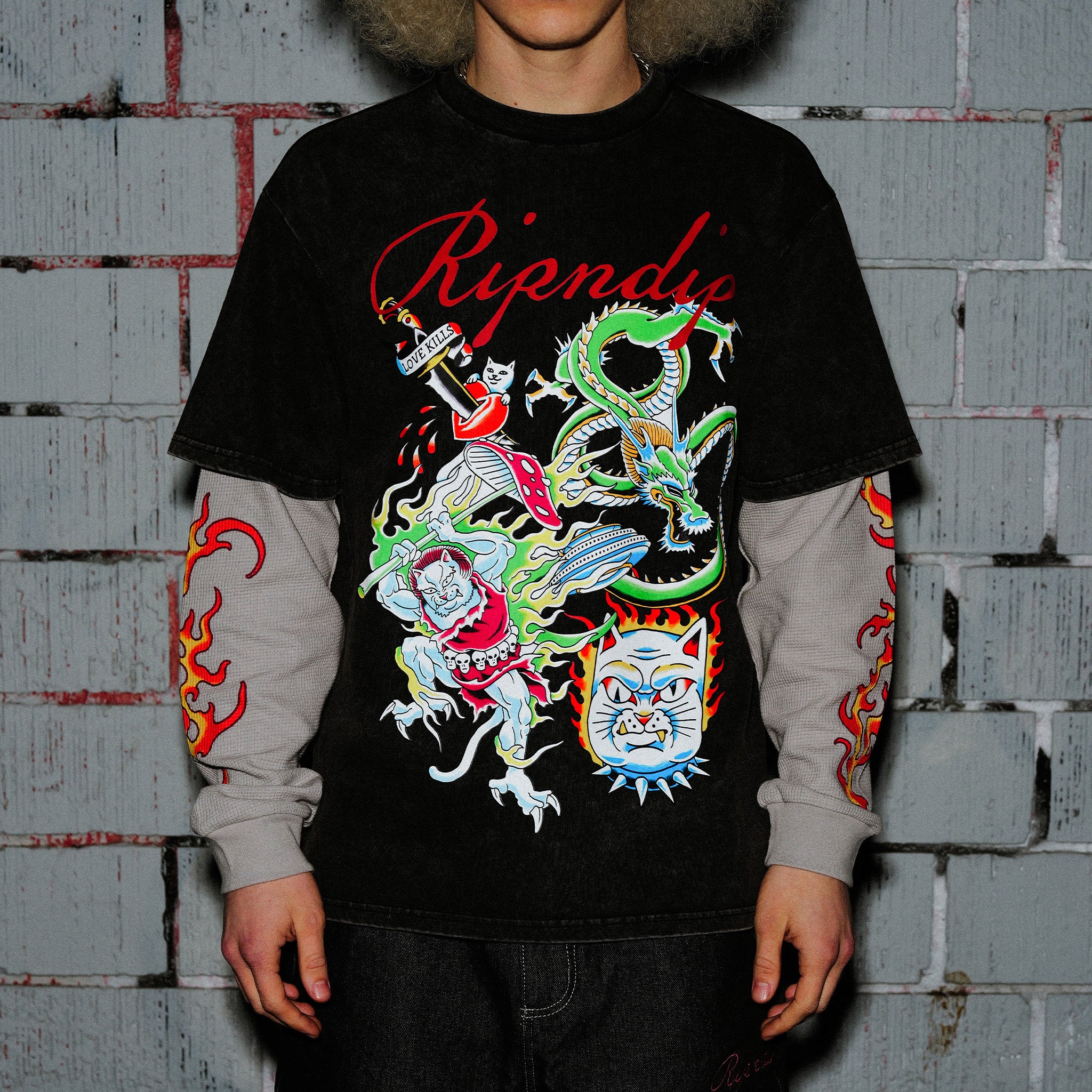 InkEd Double Sleeve Tee (Black) - Image 2