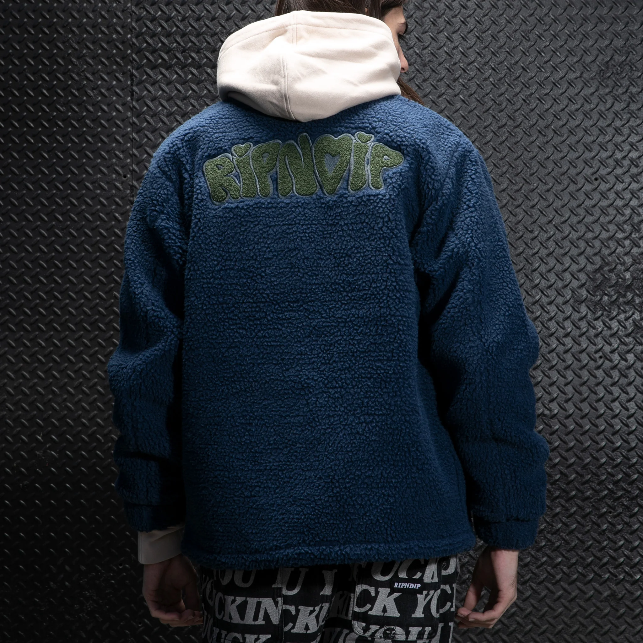 Love N Dip Sherpa Jacket (Navy) - Image 2