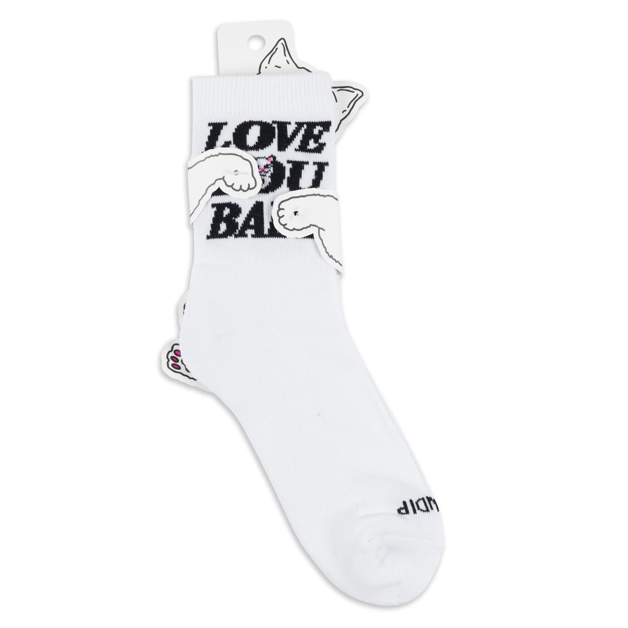 Love You Mid Socks (White) - Image 4