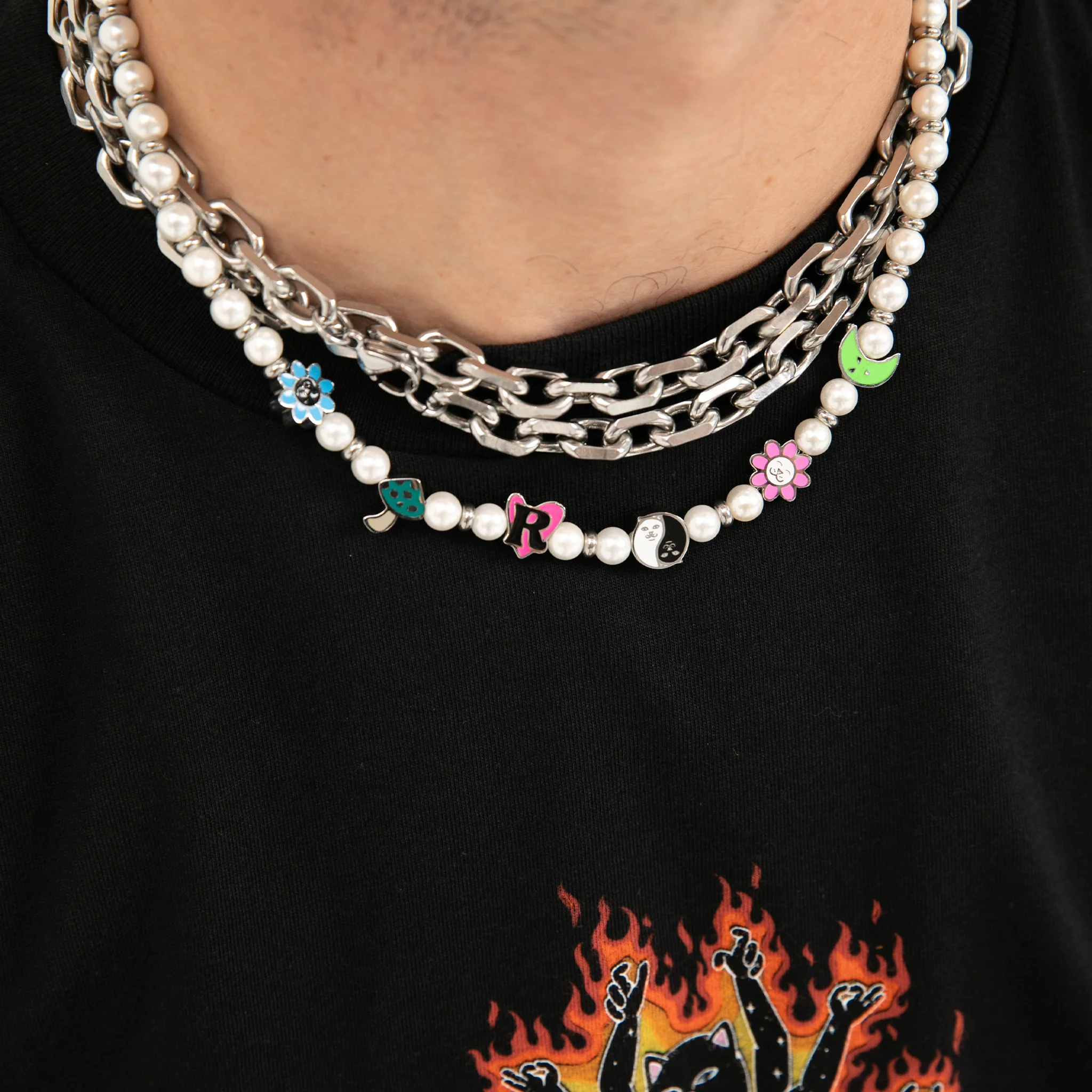 Lucky Charms Pearl Necklace (Multi) - Image 3