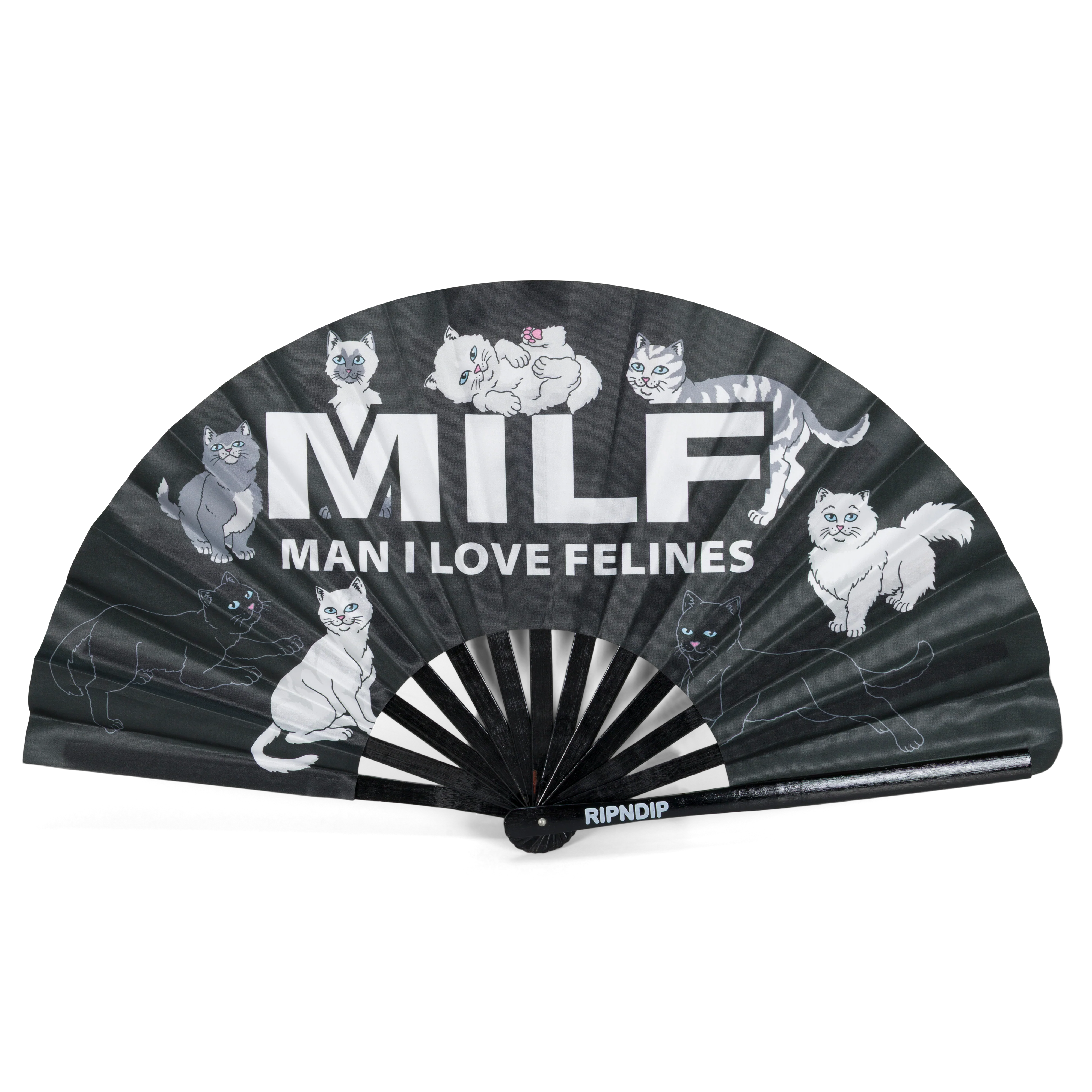 Man I Love Felines Fan (Black)