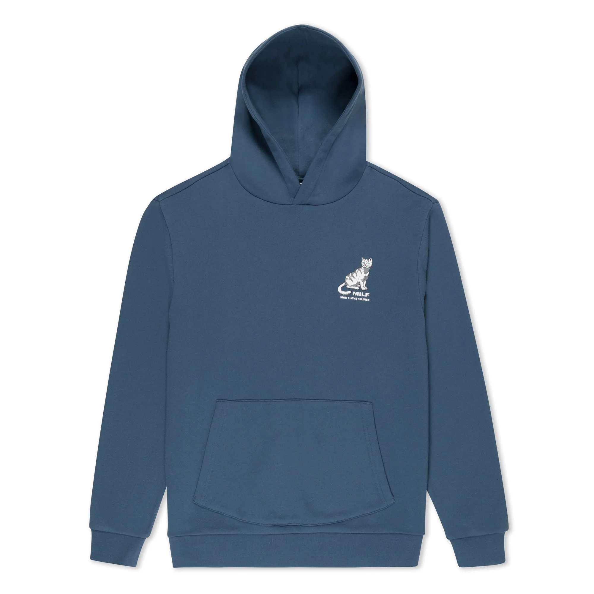 Man I Love Felines Hoodie (Storm Blue) - Image 3