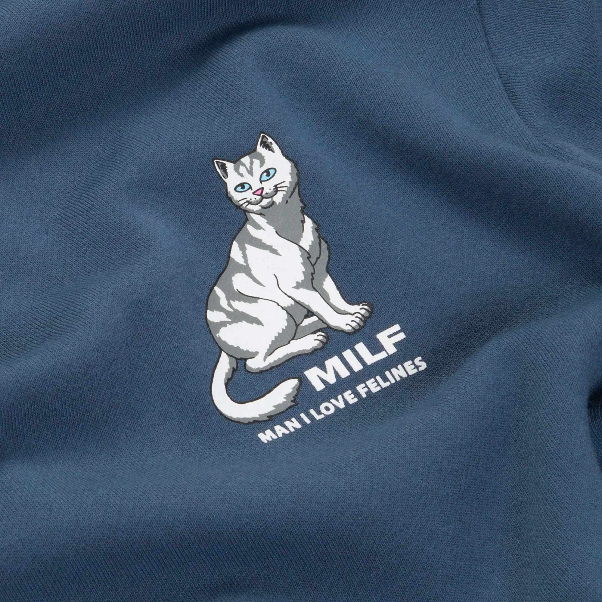 Man I Love Felines Hoodie (Storm Blue) - Image 4
