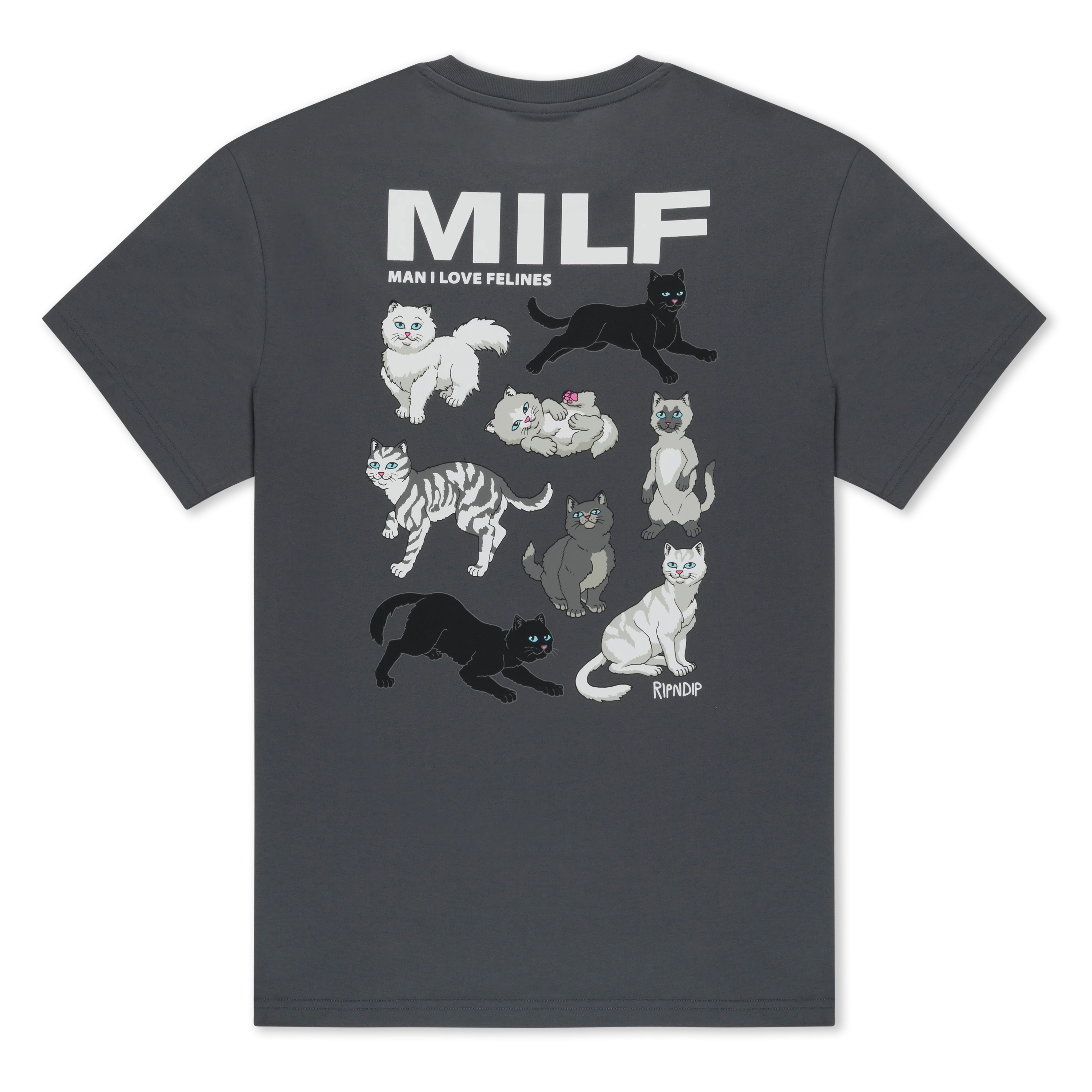 Man I Love Felines Tee (Charcoal)