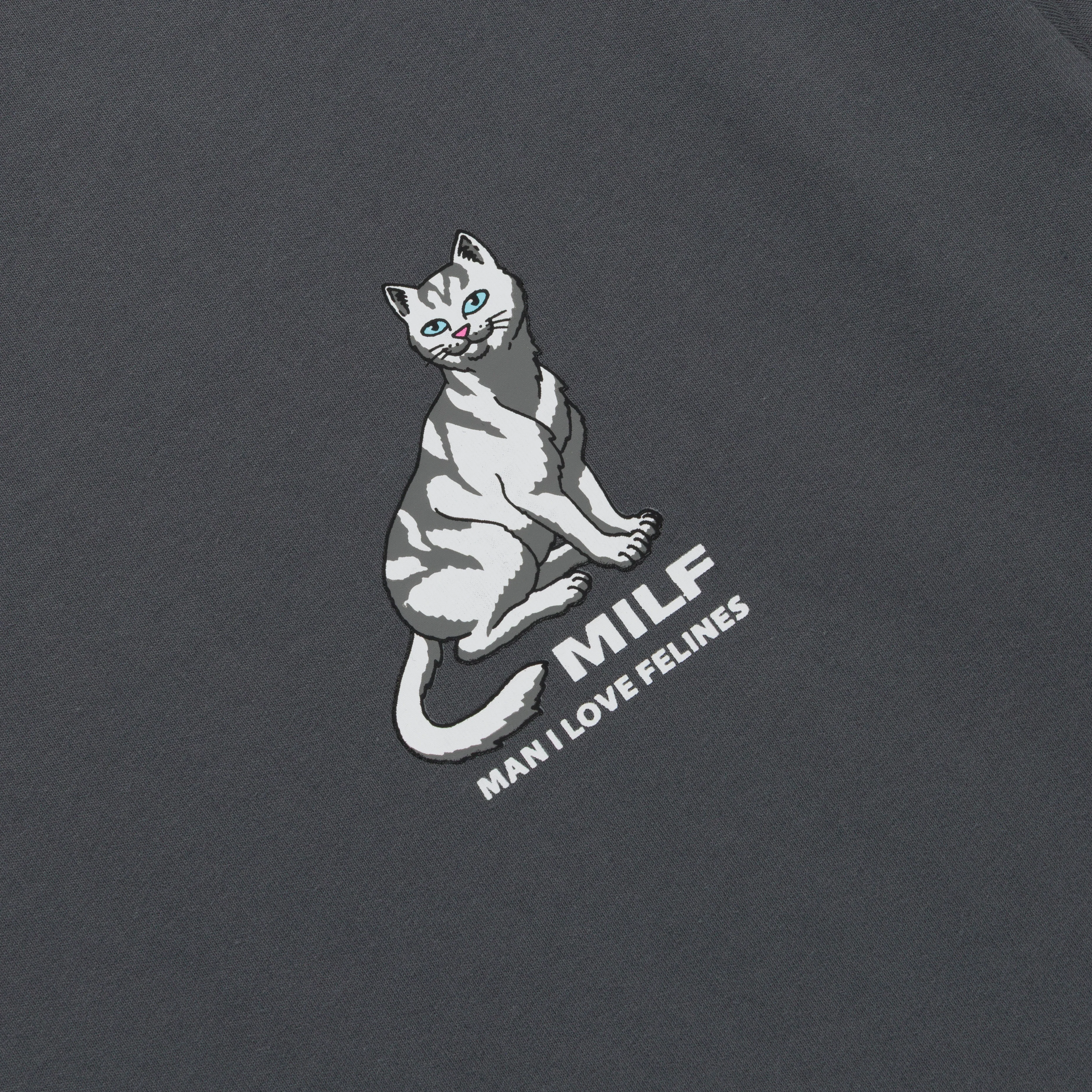 Man I Love Felines Tee (Charcoal) - Image 4
