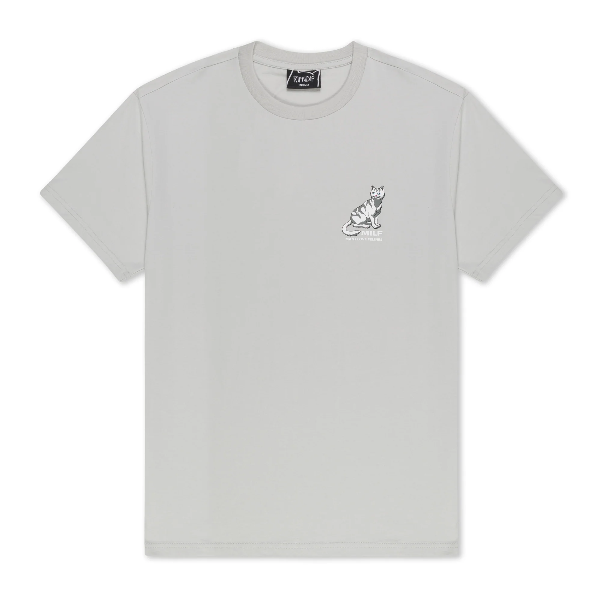 Man I Love Felines Tee (Grey) - Image 3