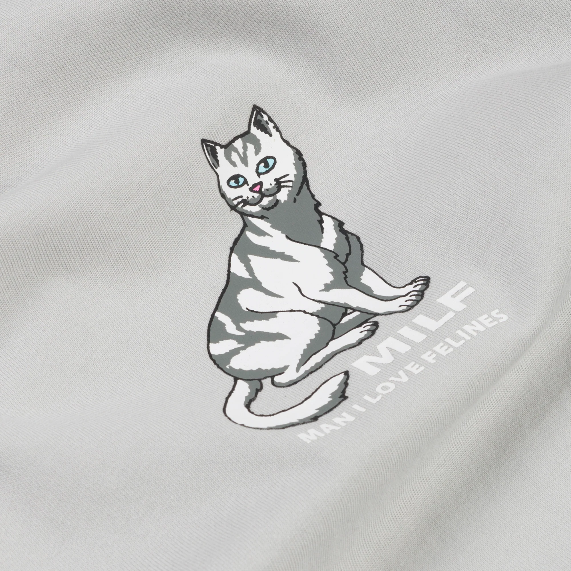 Man I Love Felines Tee (Grey) - Image 4