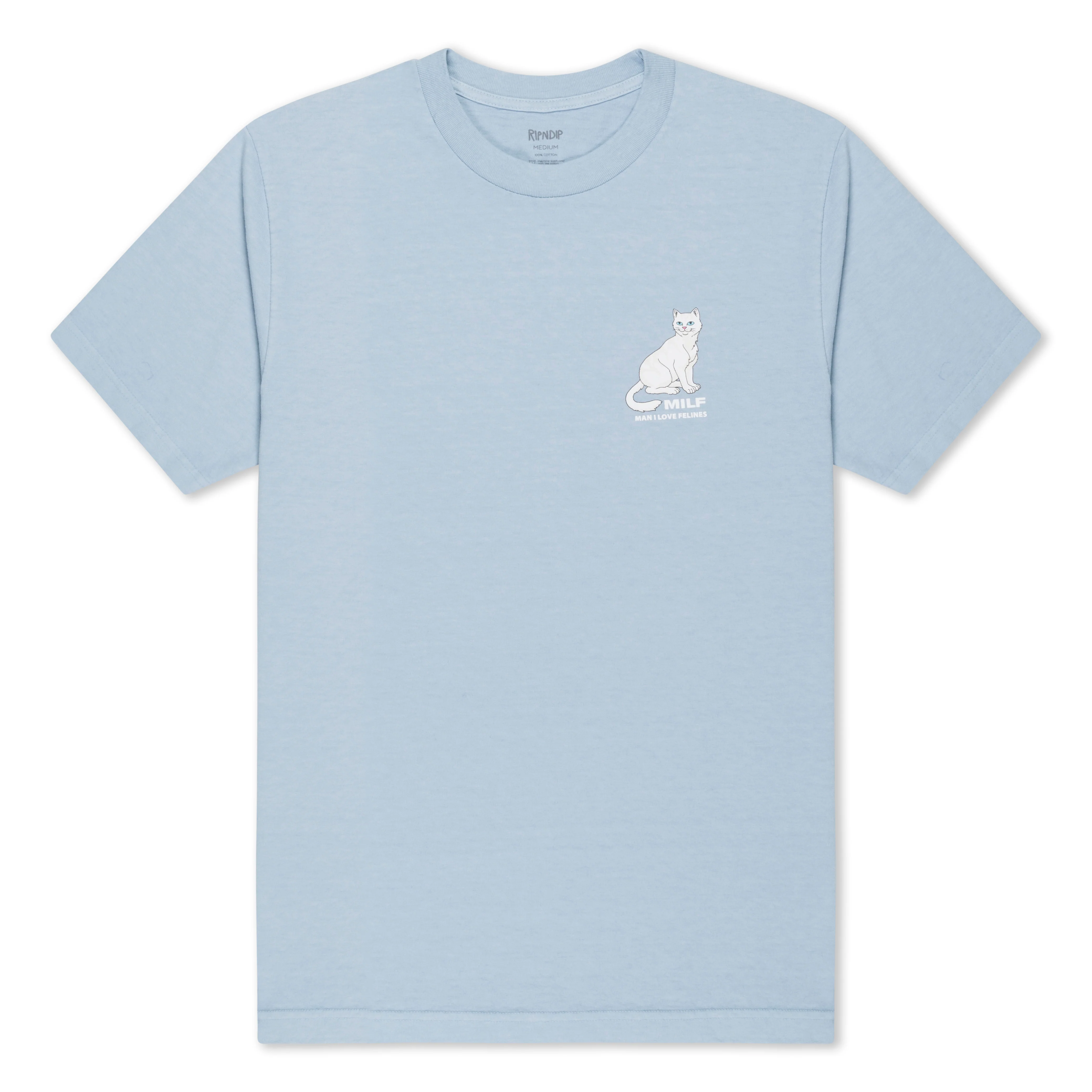 Man I love Felines Tee (Powder Blue) - Image 3