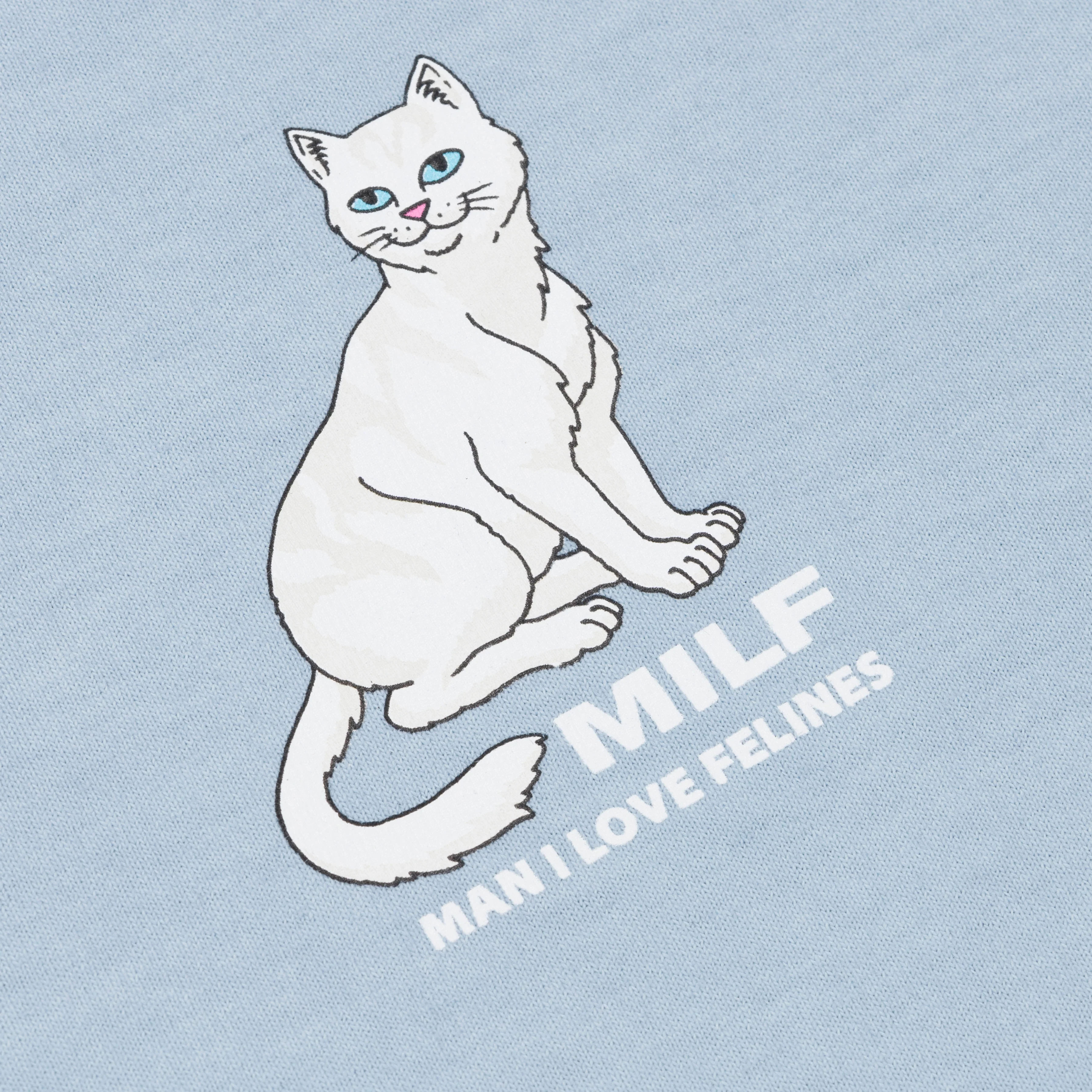 Man I love Felines Tee (Powder Blue) - Image 4