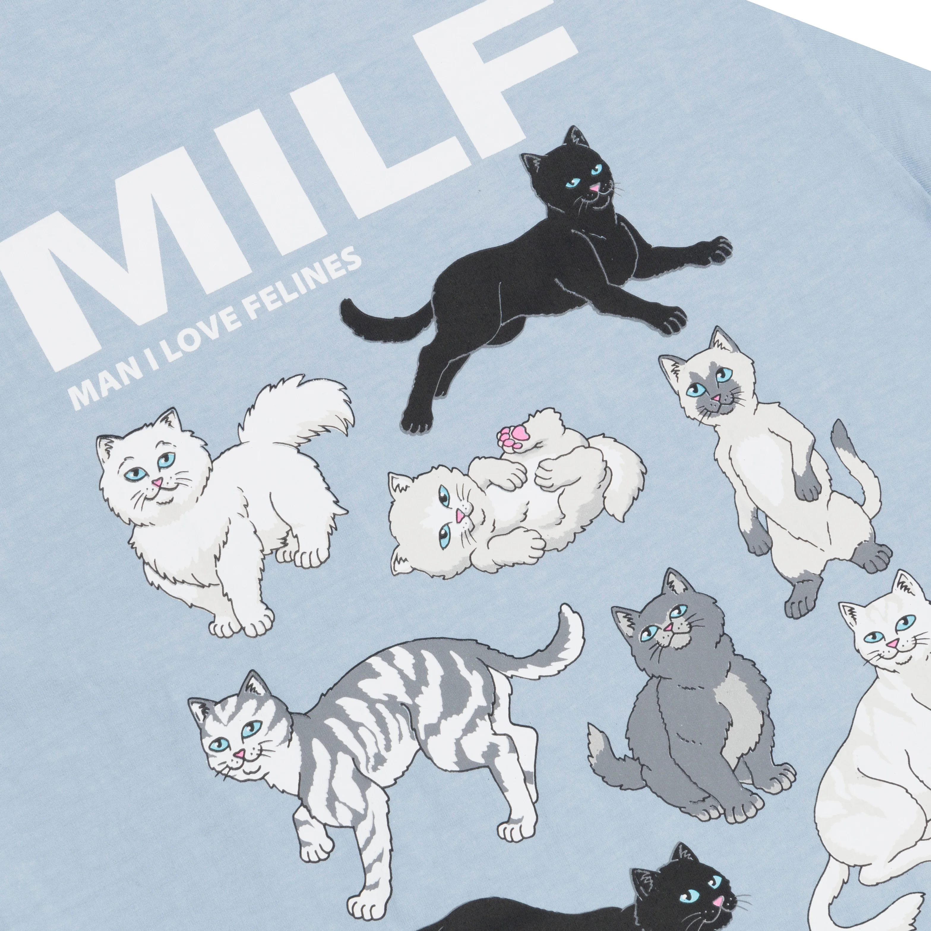Man I love Felines Tee (Powder Blue) - Image 5
