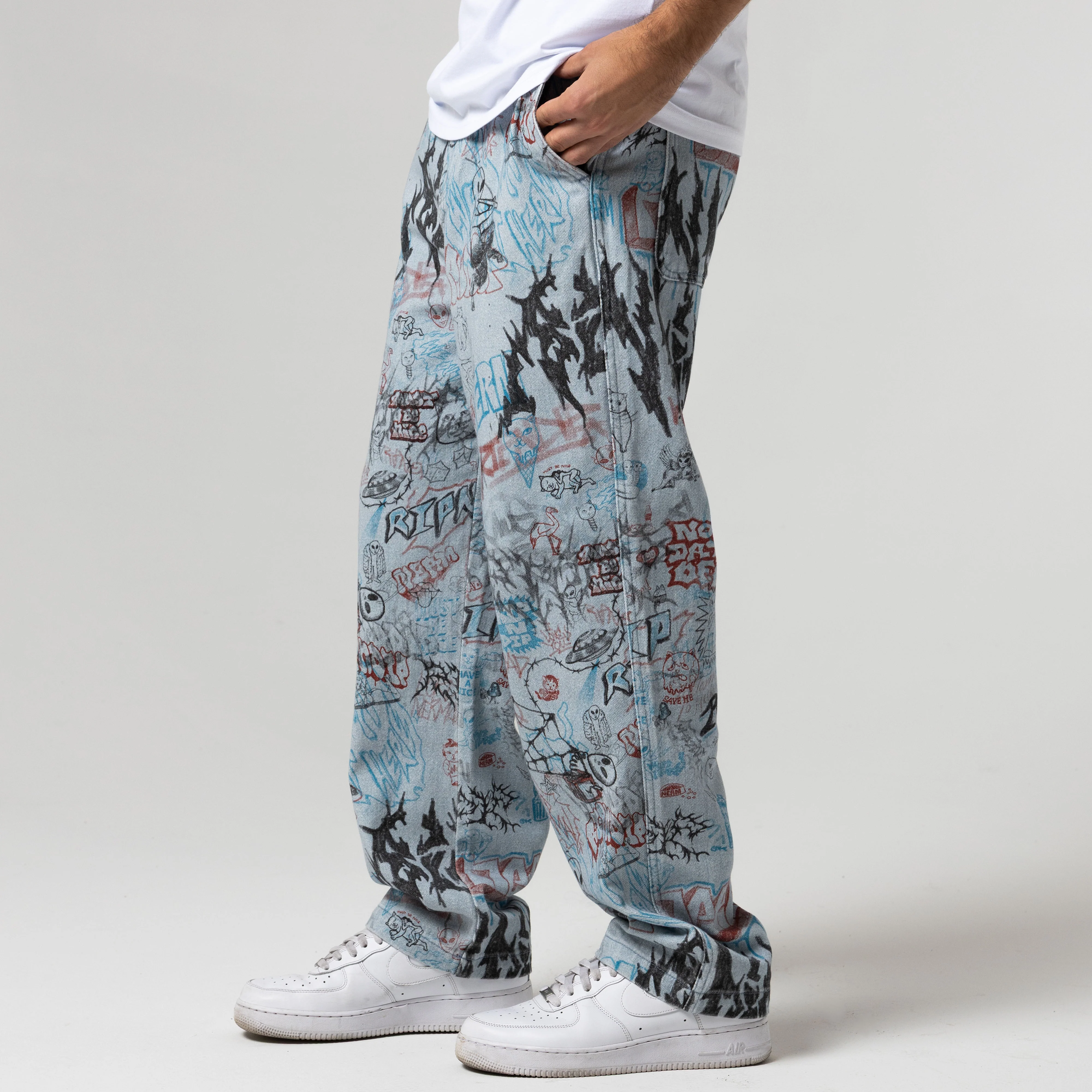 Marker Wide Fit Pants (Light Wash Denim) - Image 3