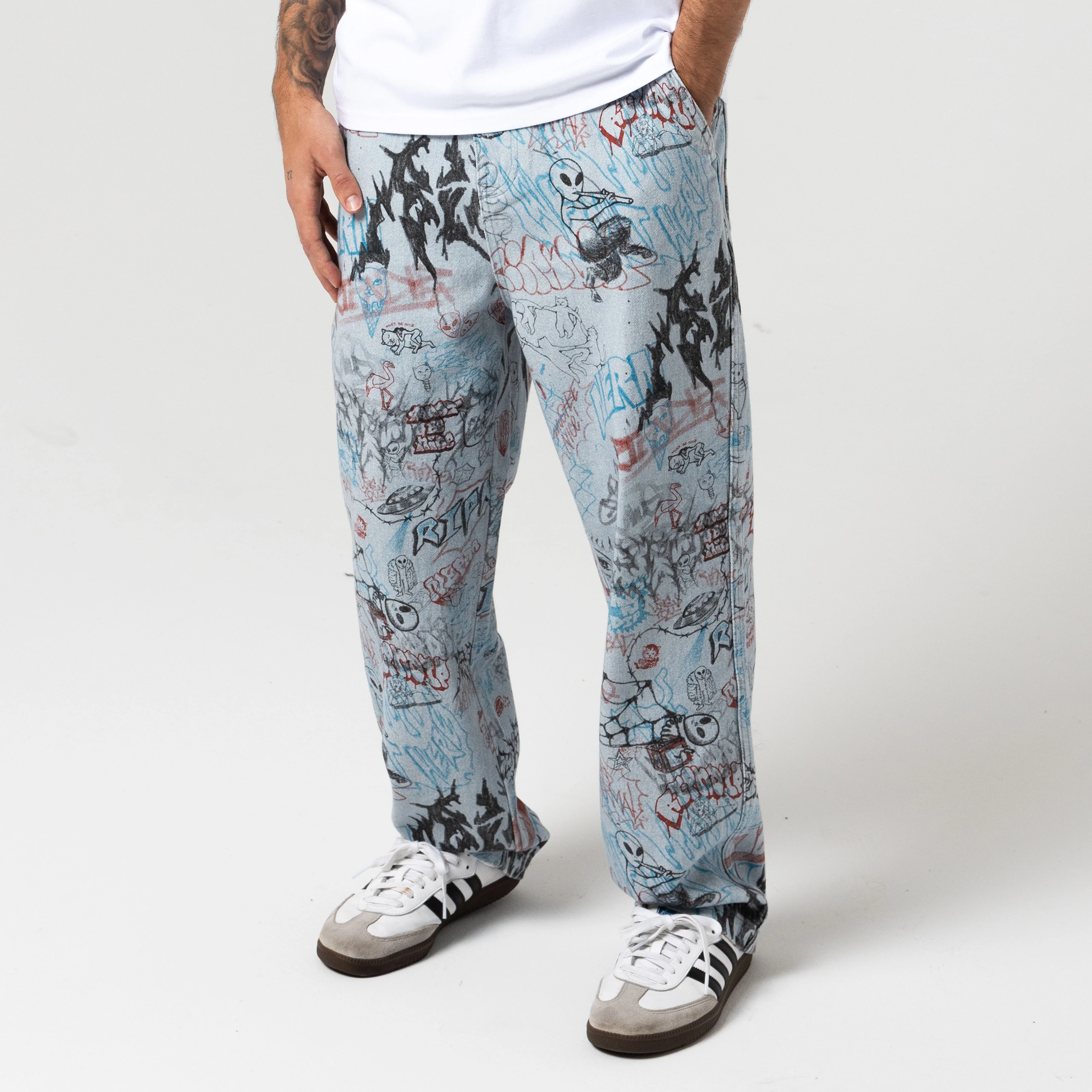 Marker Wide Fit Pants (Light Wash Denim) - Image 4