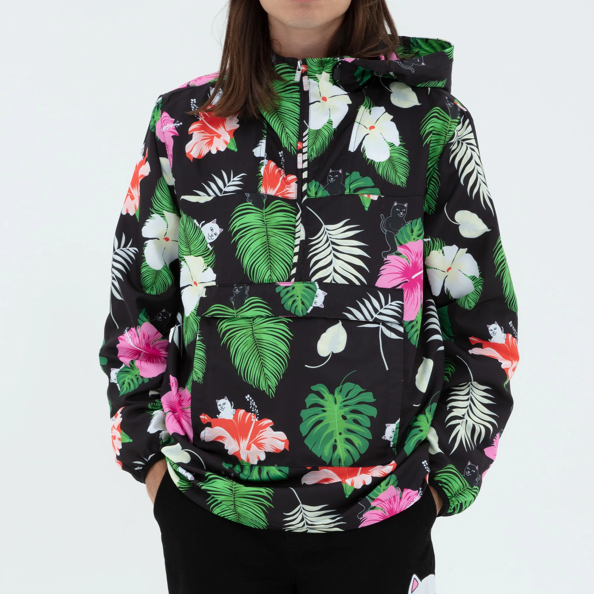Maui Nerm Packable Anorak Jacket (Black) - Image 2
