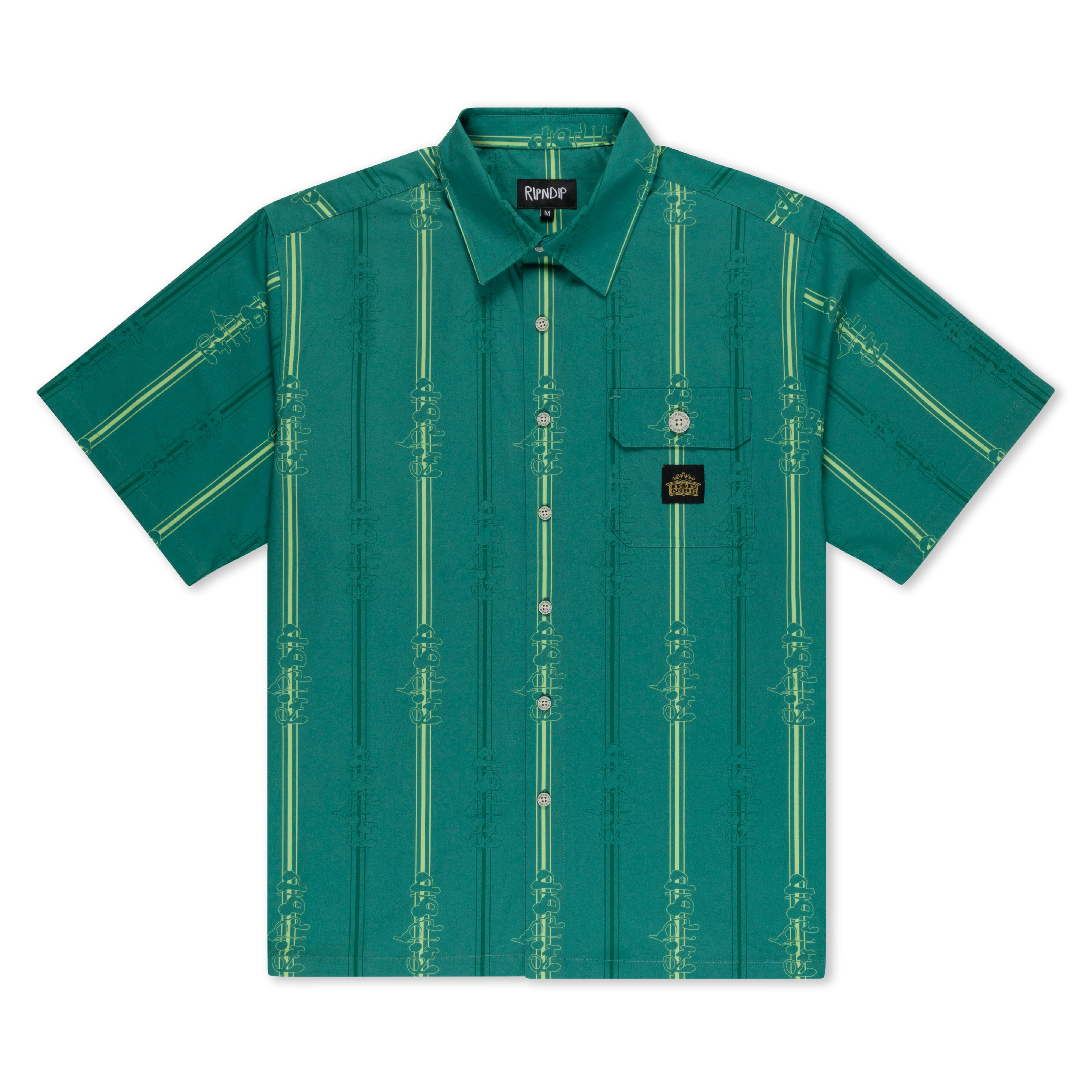 Melted Striped Button Up (Teal)