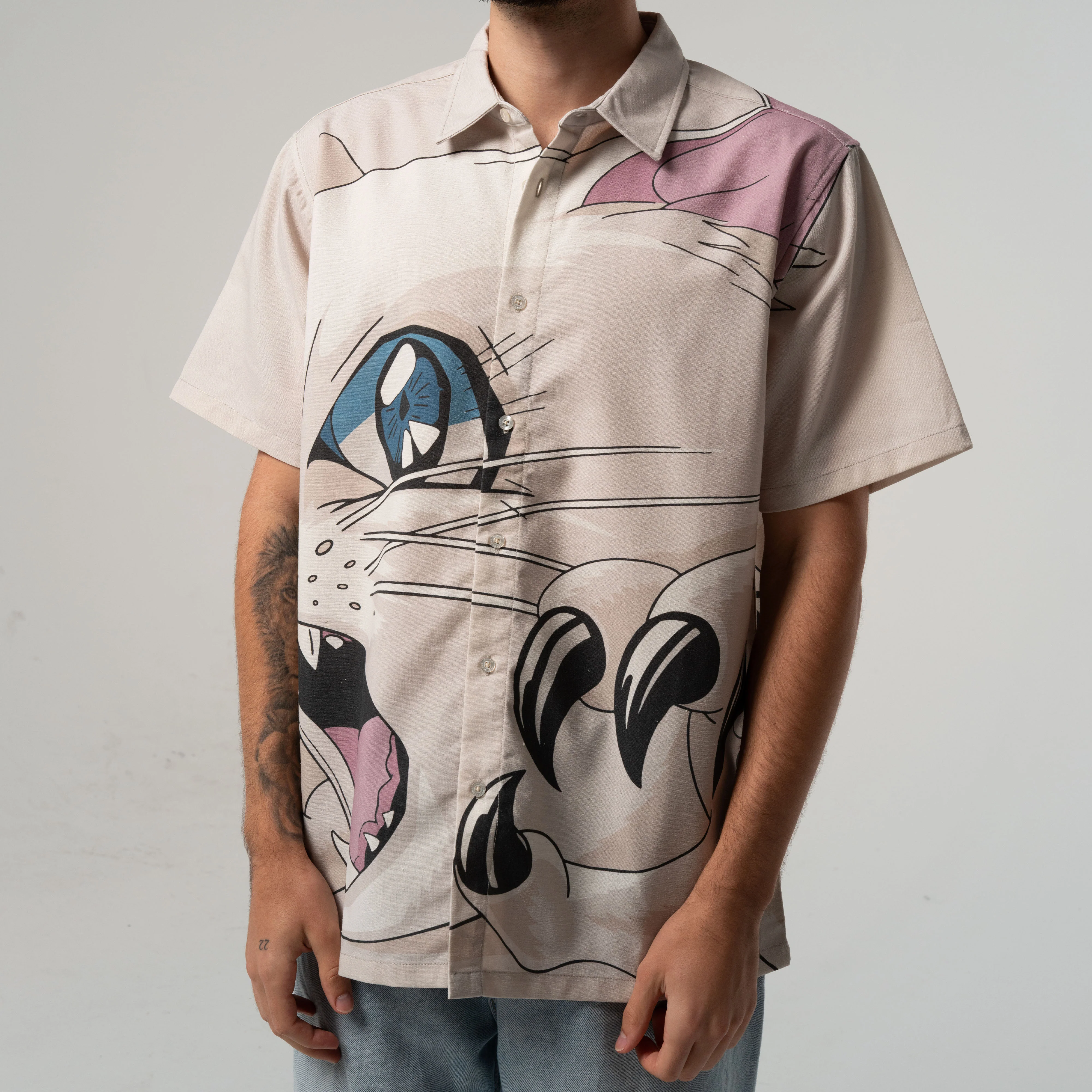 Metal Claw Button Up Shirt (Bone) - Image 3