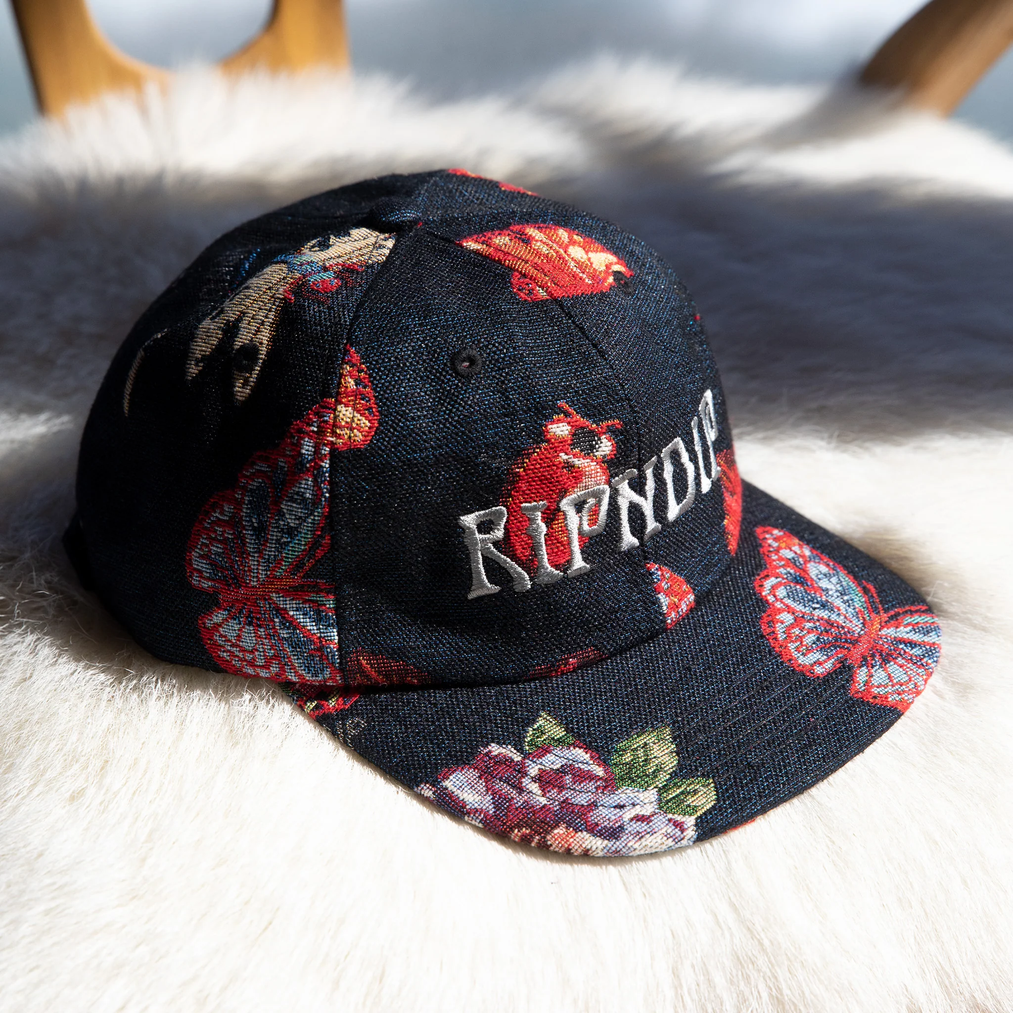 Monarch 6 Panel Hat (Black) - Image 2