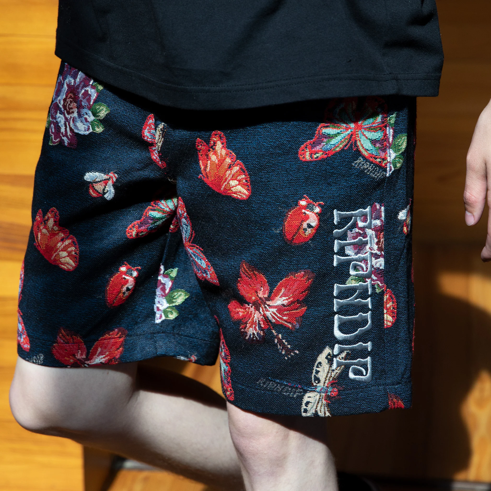 Monarch Butterfly Shorts (Black) - Image 2