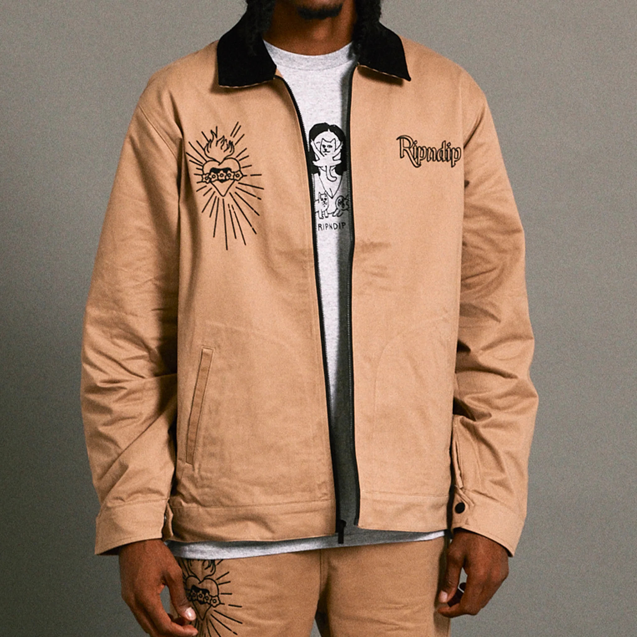Mother Mary Work Jacket (Tan) - Image 3