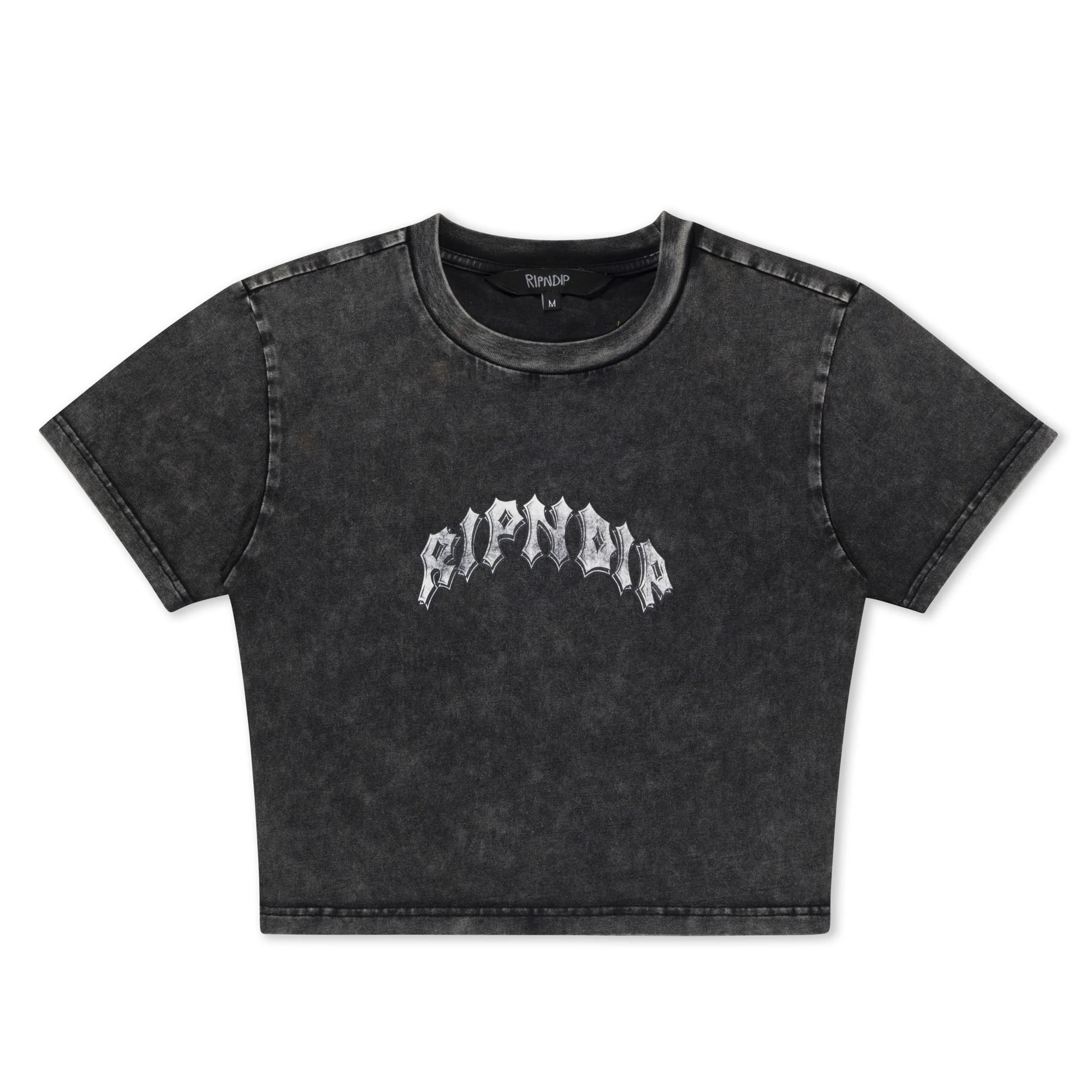 Mother Nerm Cropped Baby Tee (Black Wash) - Image 3