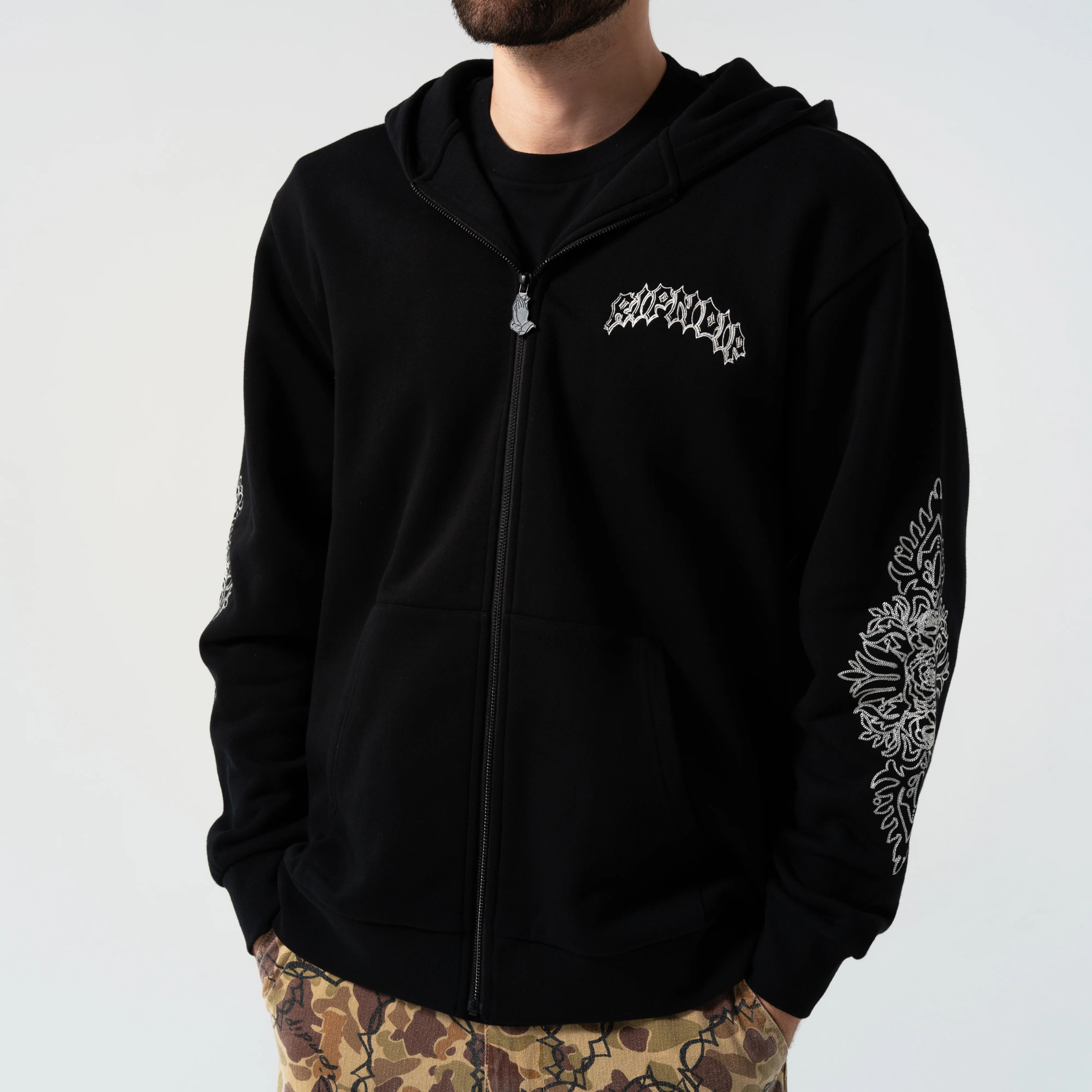 Mother Nerm Zip Up Hoodie (Black) - Image 3