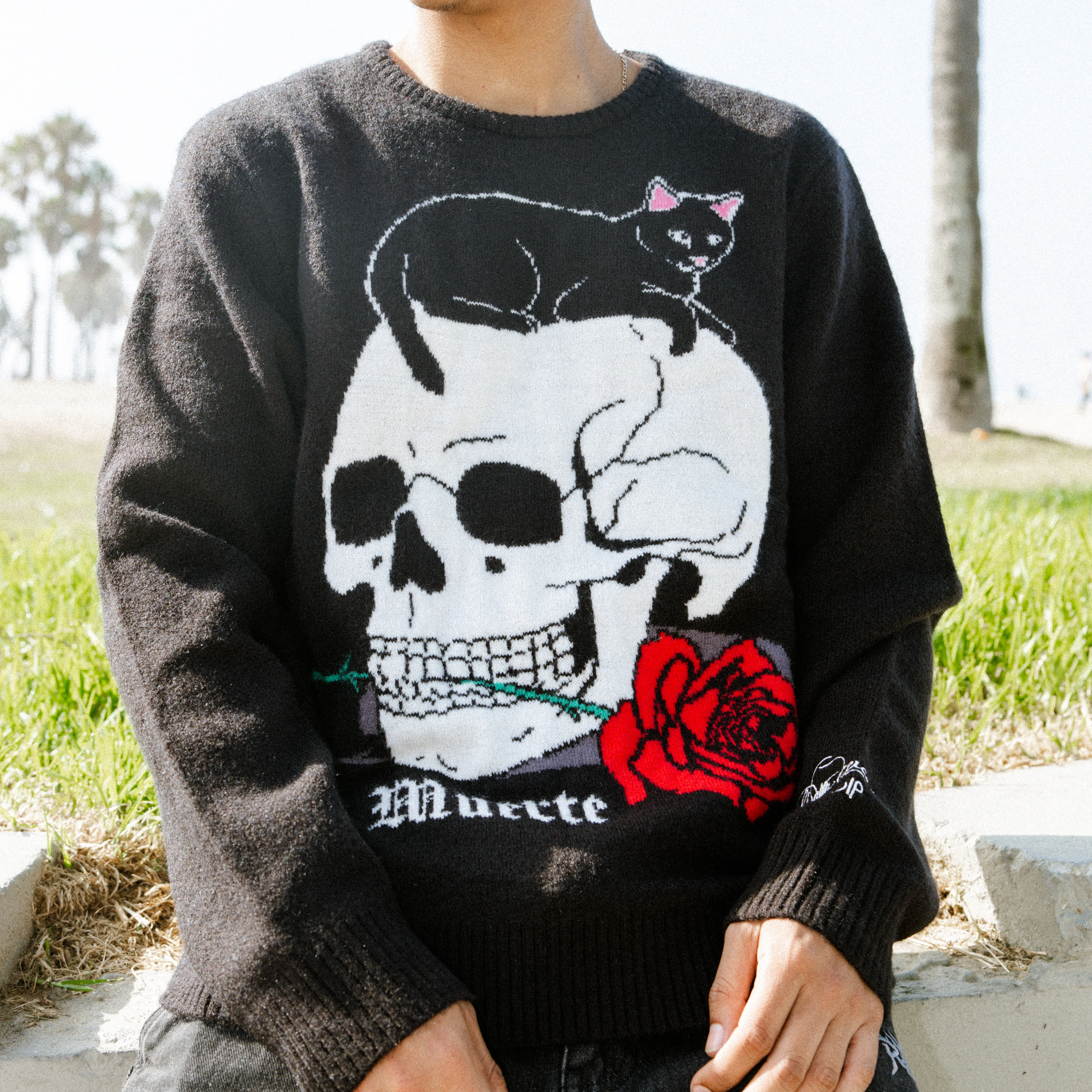 Muerte Knit Sweater (Black) - Image 2
