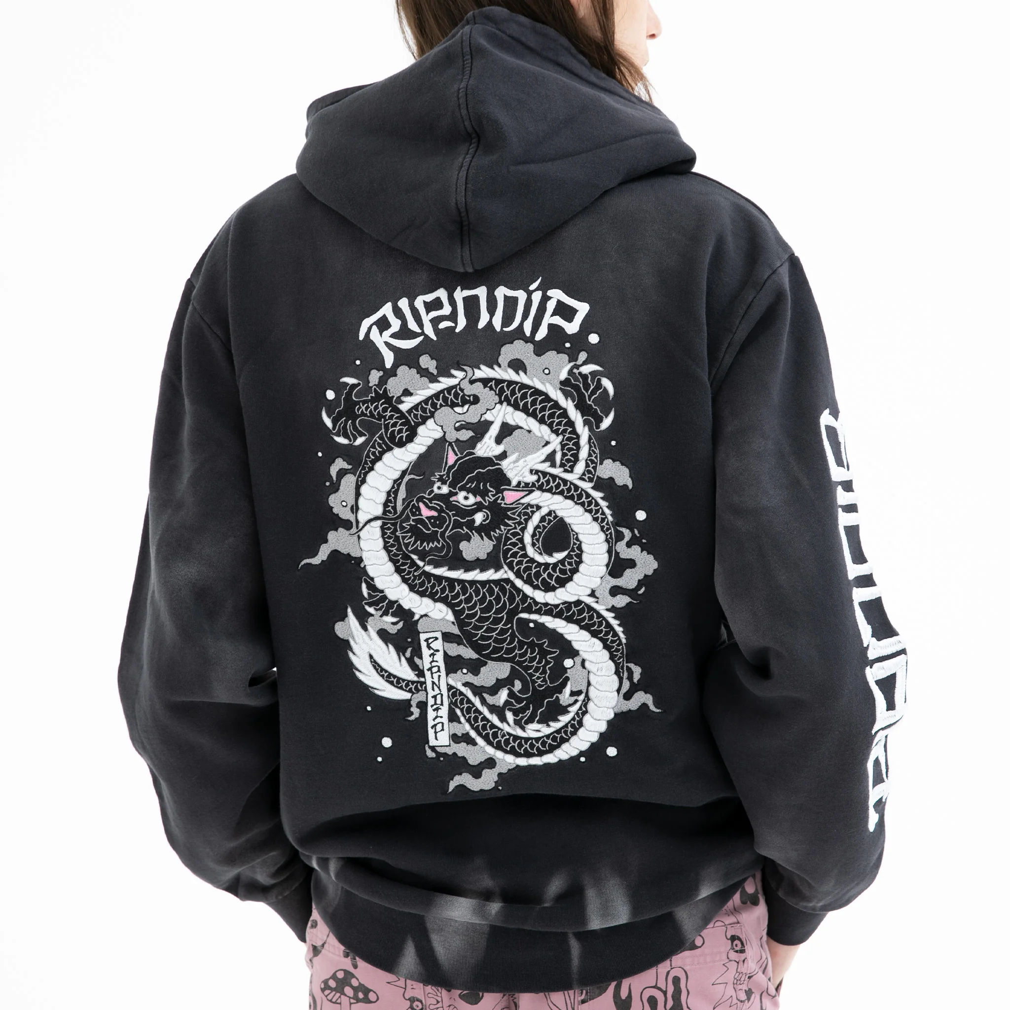 Mystic Jerm Hoodie (Black Faded Wash) - Image 2