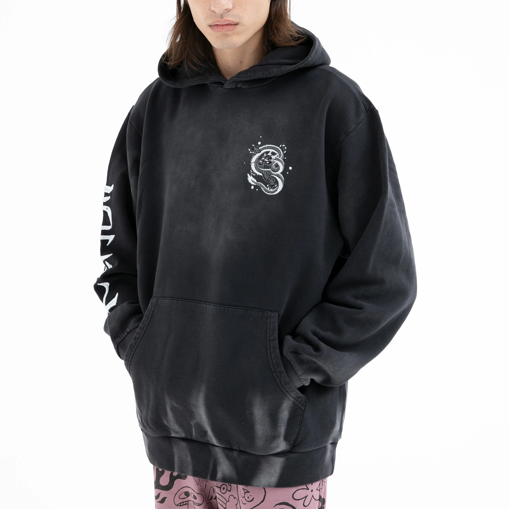 Mystic Jerm Hoodie (Black Faded Wash) - Image 3
