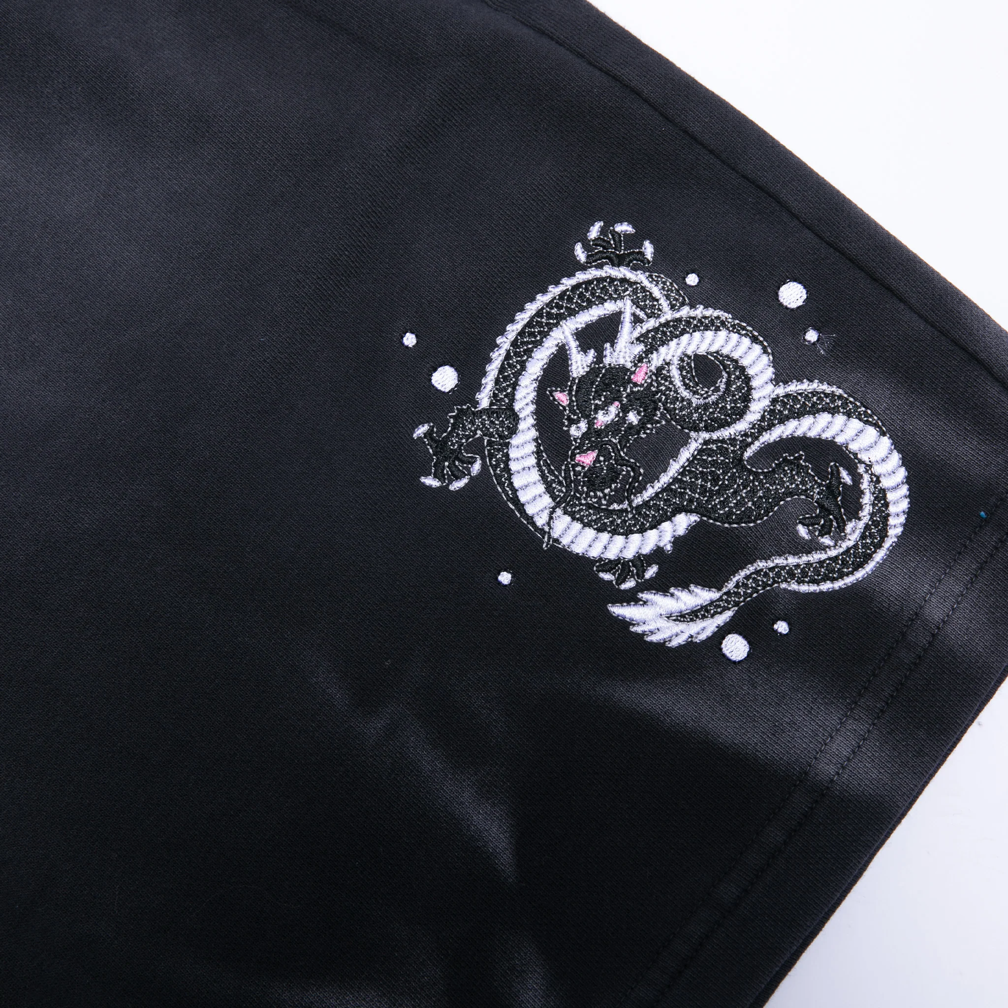 Mystic Jerm Sweatshorts (Black Faded Wash) - Image 4
