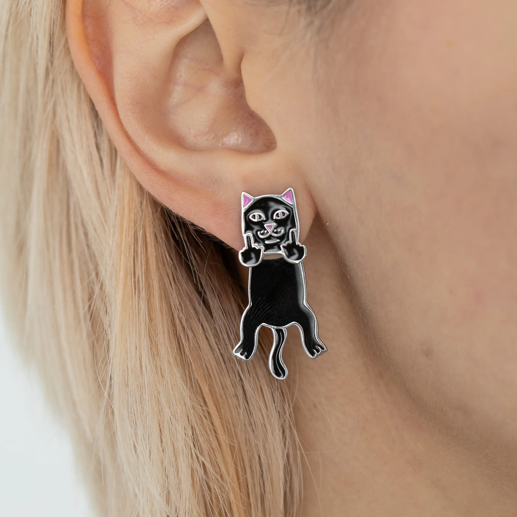 Naughty Jerm Earrings (Black) - Image 4
