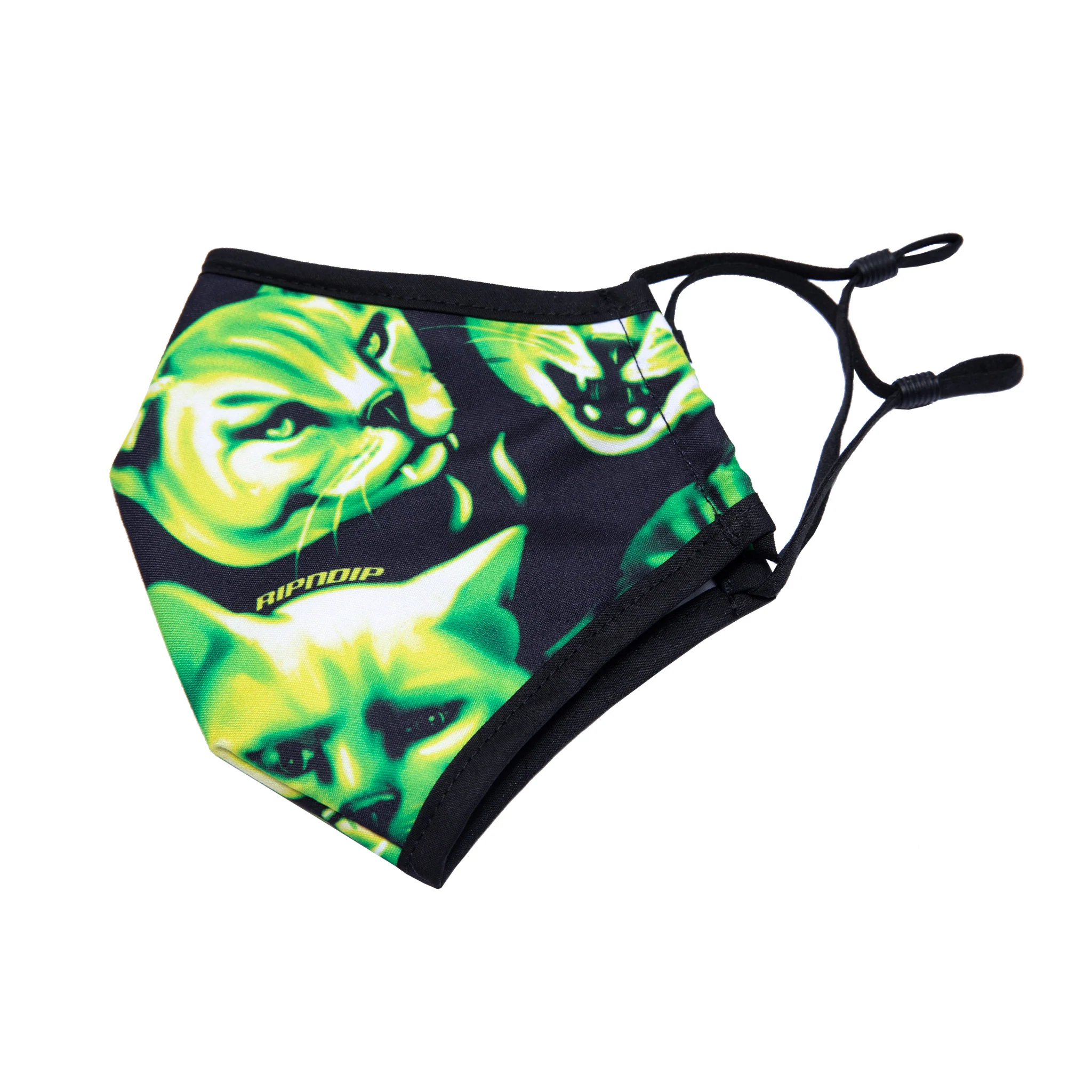 Neon Cat Face Mask (Black) - Image 2