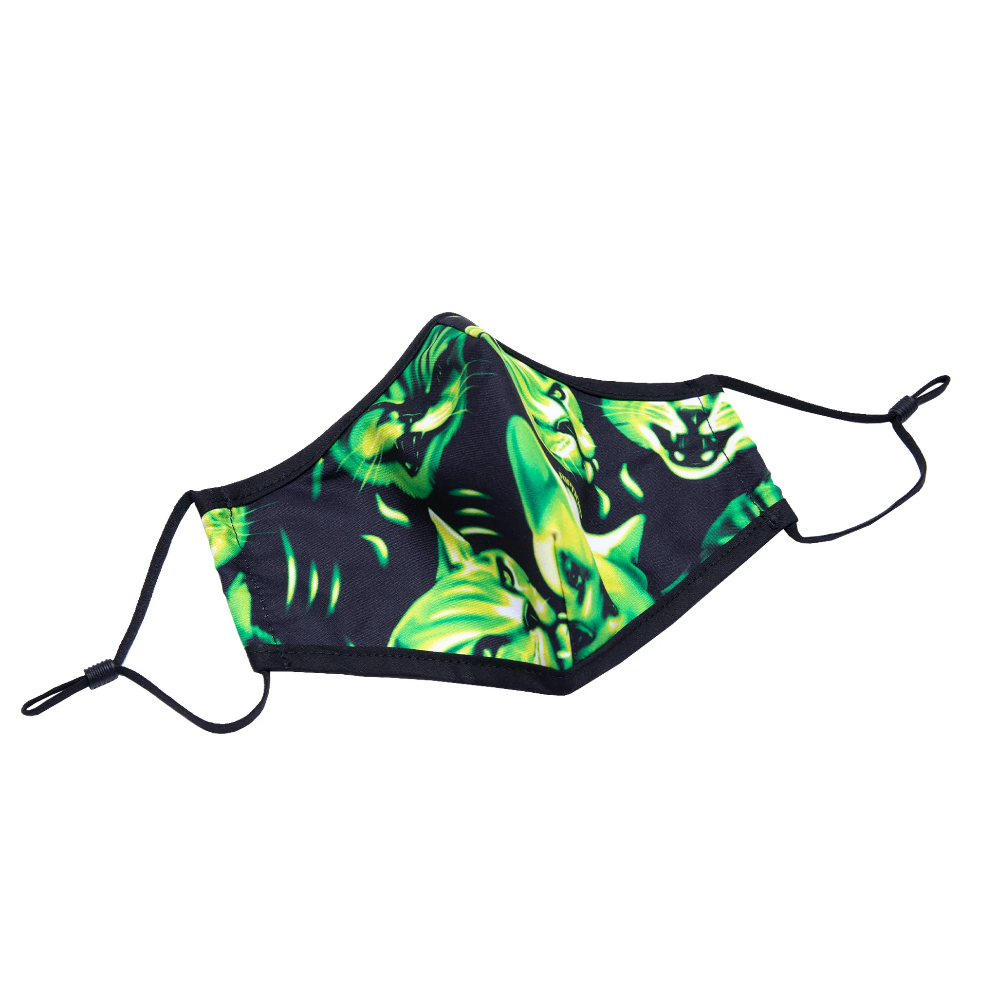 Neon Cat Face Mask (Black) - Image 3