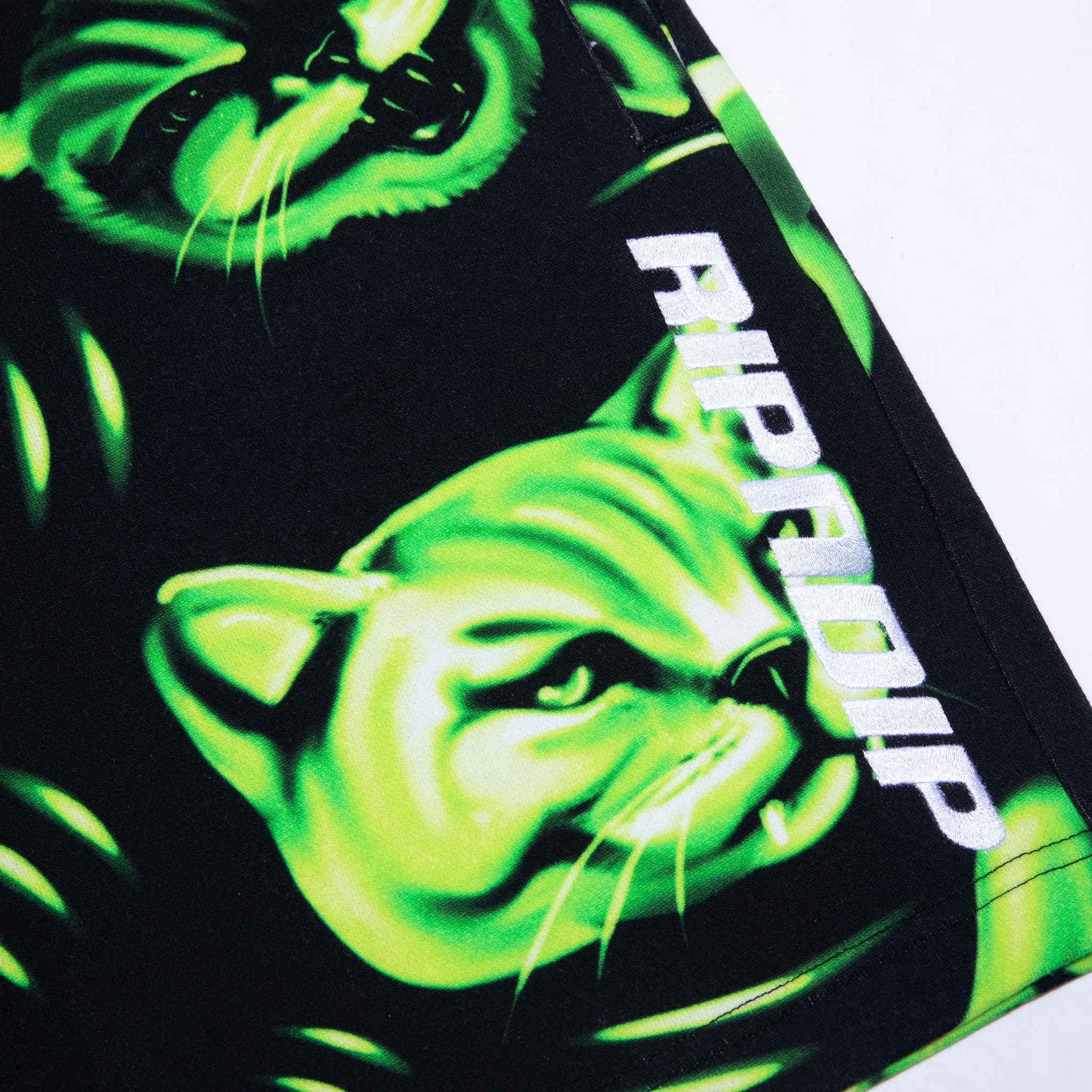 Neon Cat Sweatshorts (Black/Neon) - Image 5