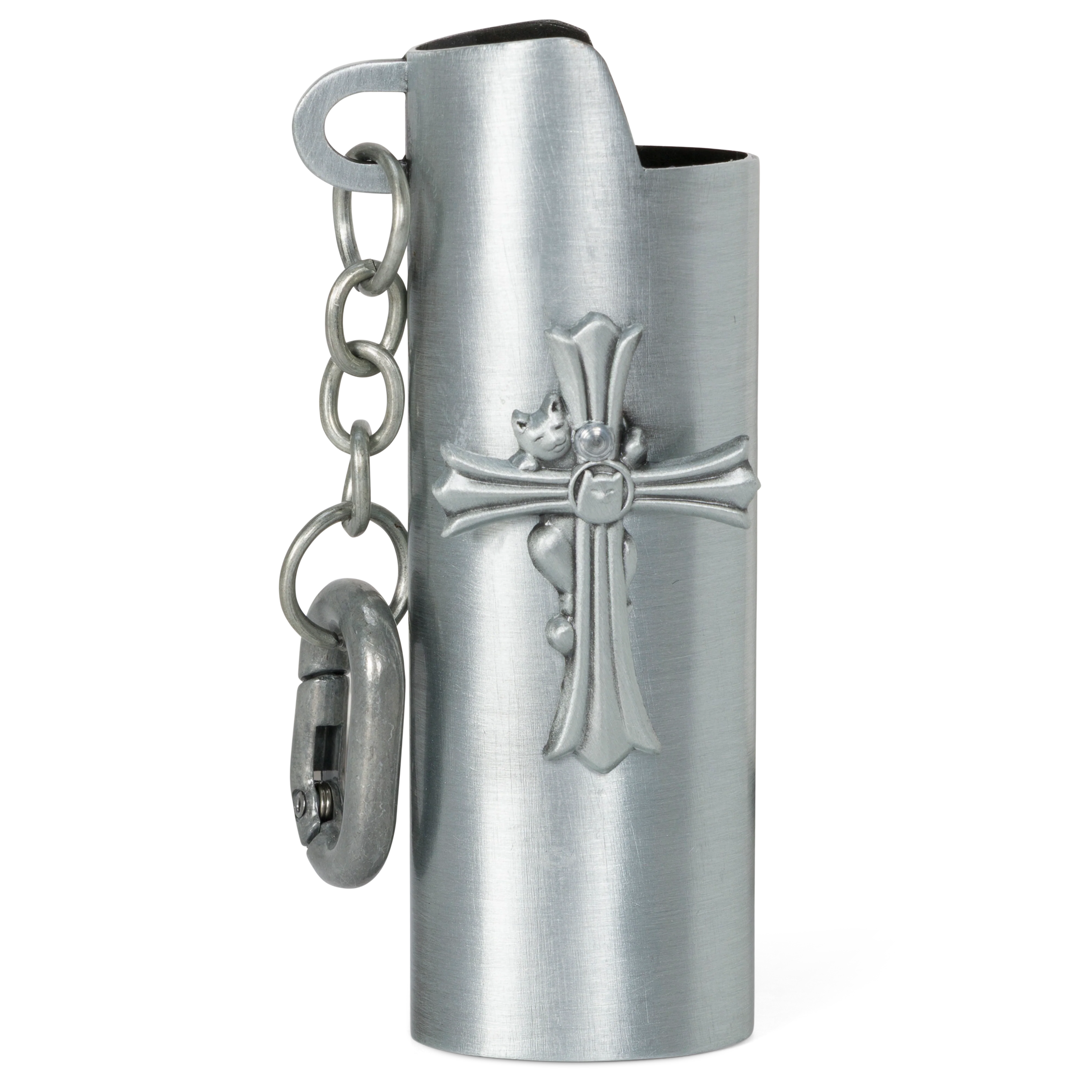 Nerm Cross Lighter Keychain (Silver) - Image 4