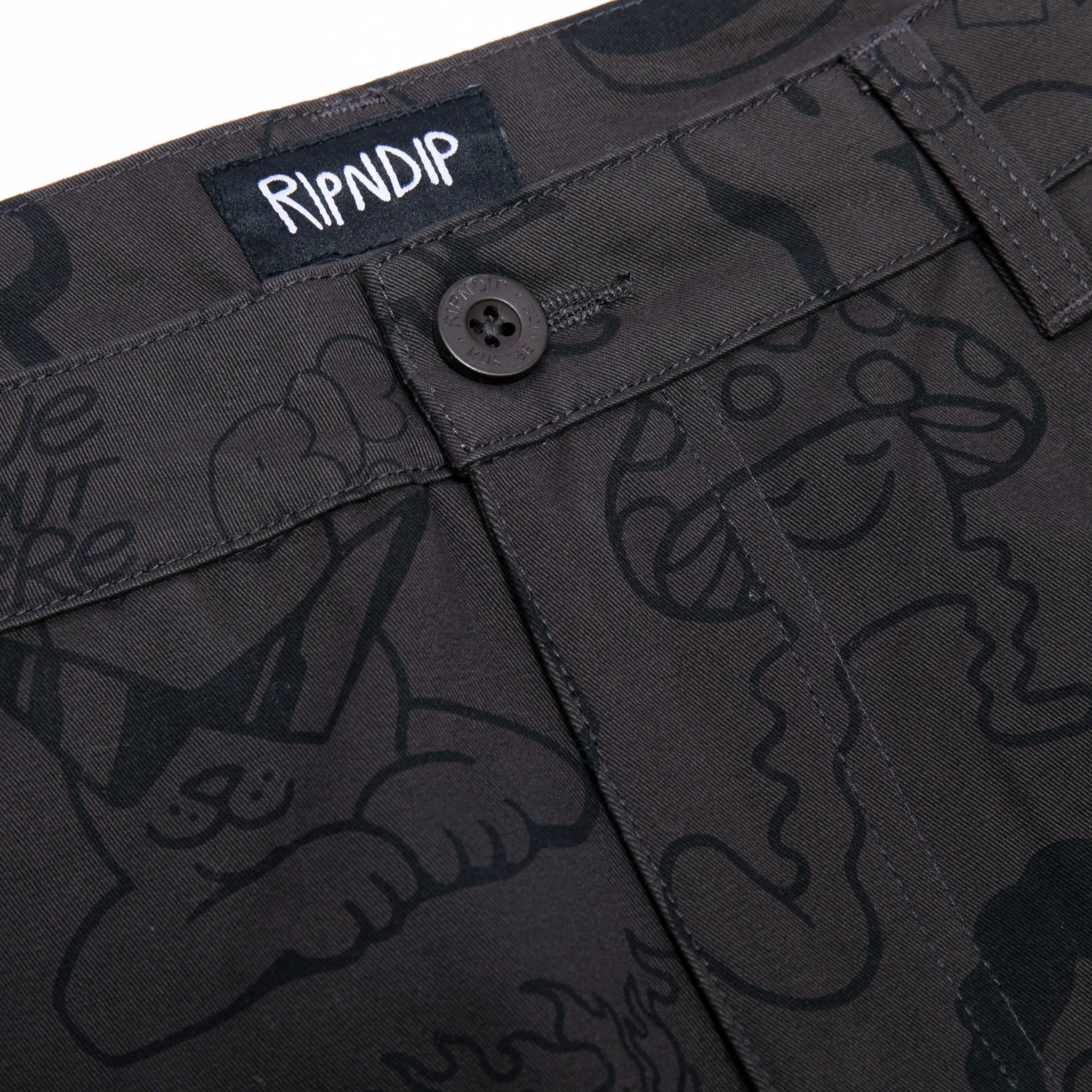 Nerm Doodle Cotton Twill Pants (Chocolate) - Image 4