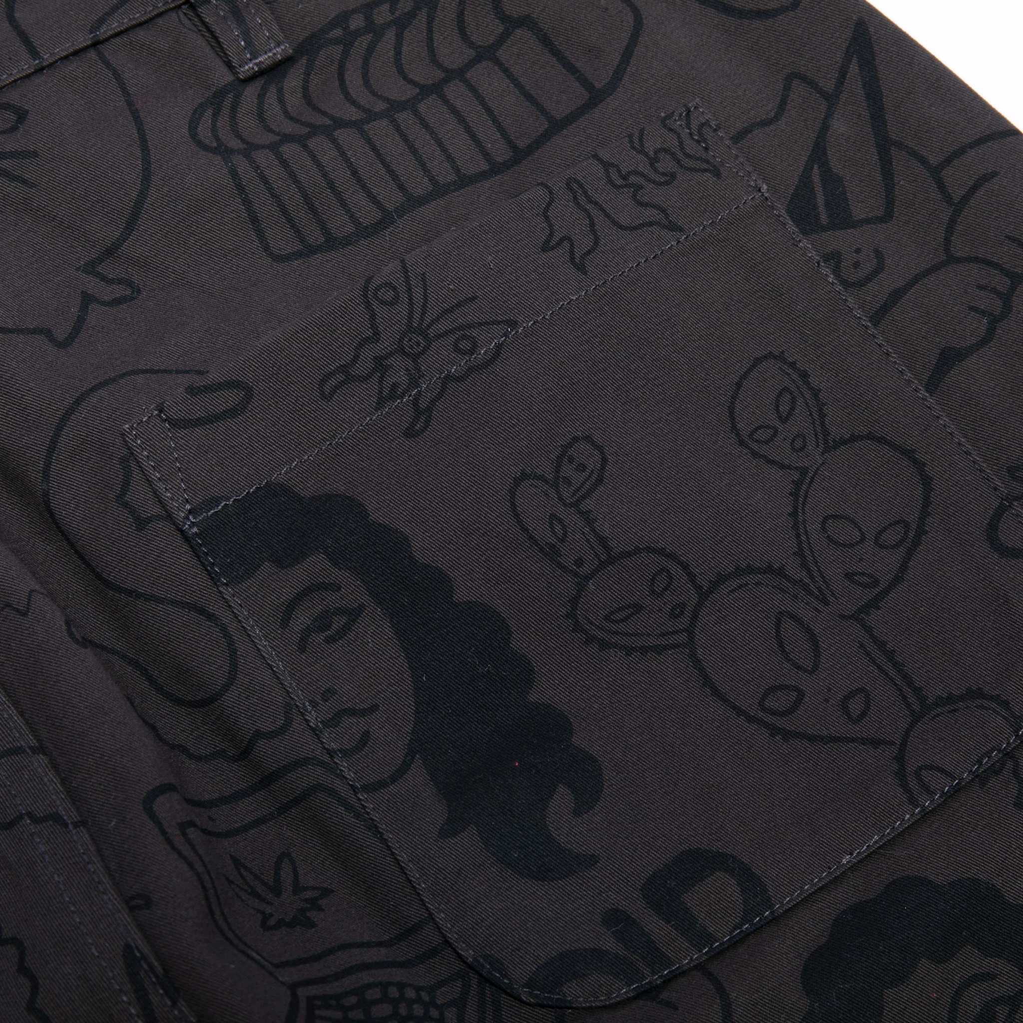 Nerm Doodle Cotton Twill Pants (Chocolate) - Image 5