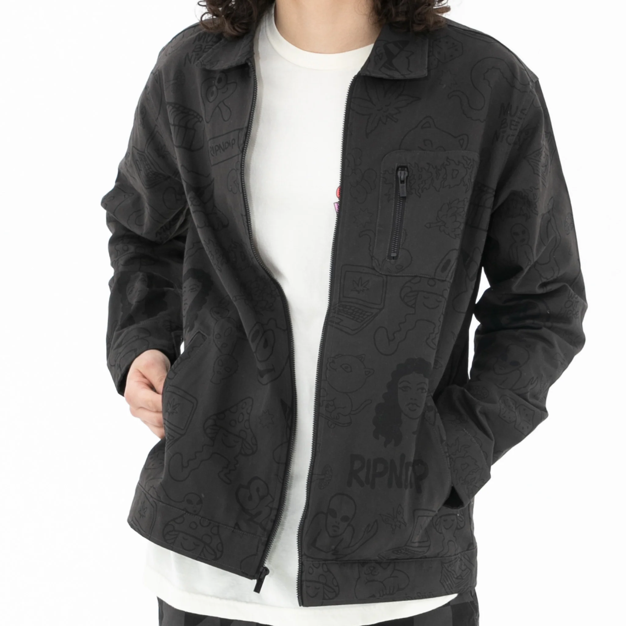 Nerm Doodle Work Jacket (Chocolate) - Image 2