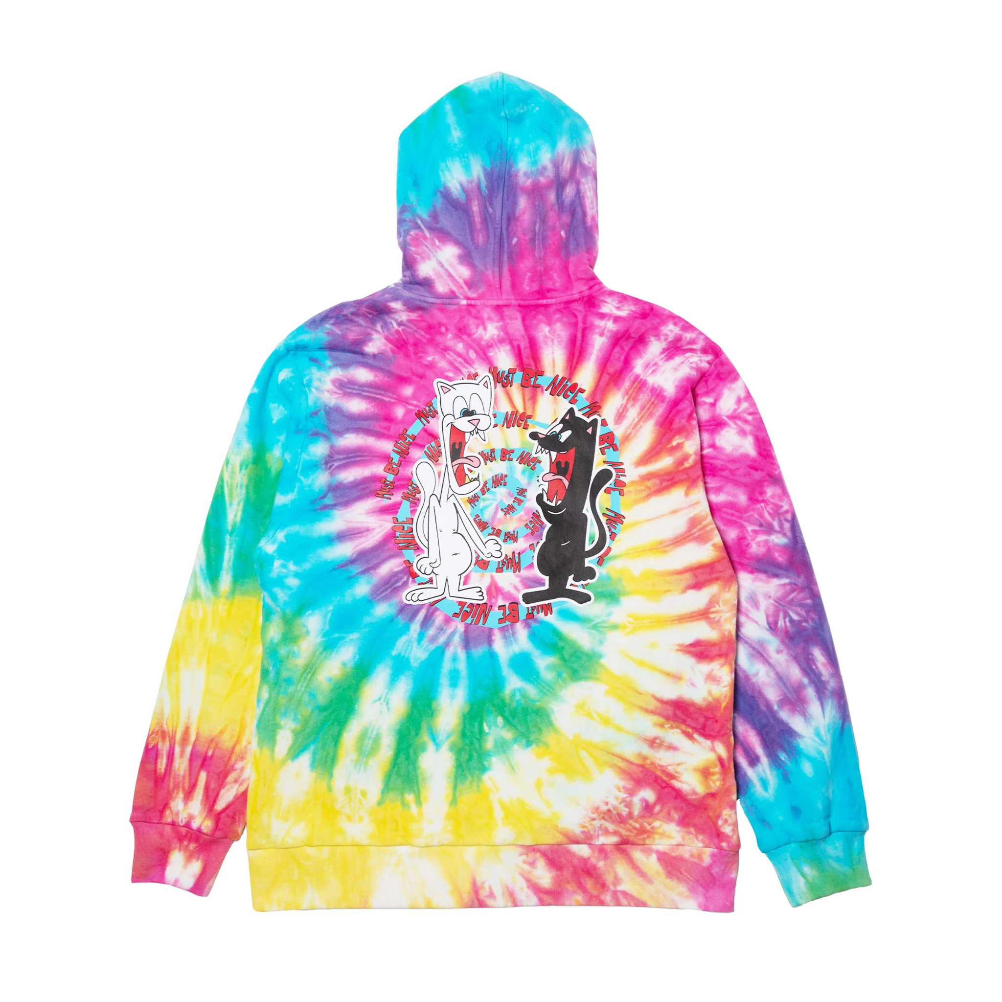 Nerm & Jerm Show Hoodie (Rainbow Spiral Dye) - Image 2