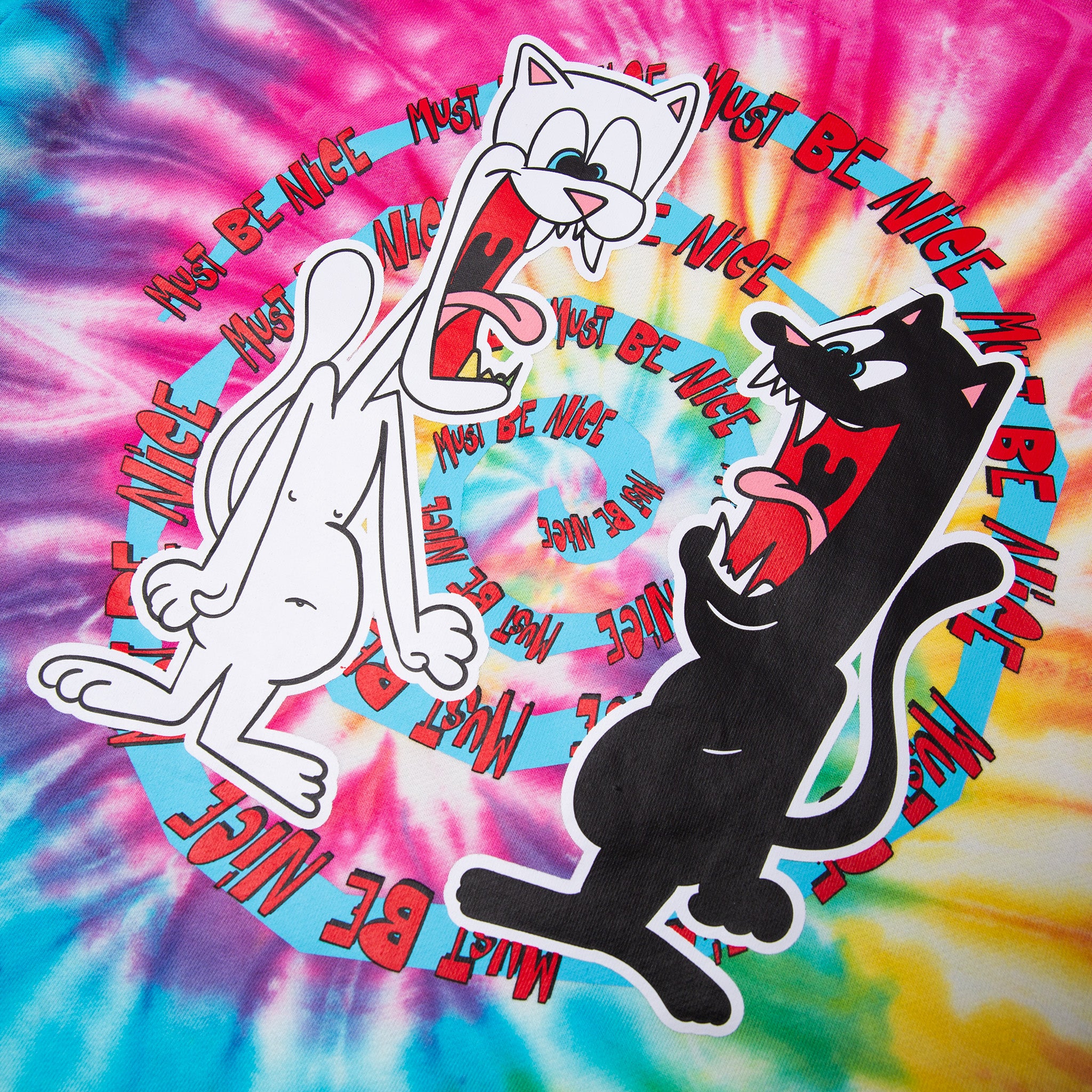 Nerm & Jerm Show Hoodie (Rainbow Spiral Dye) - Image 3
