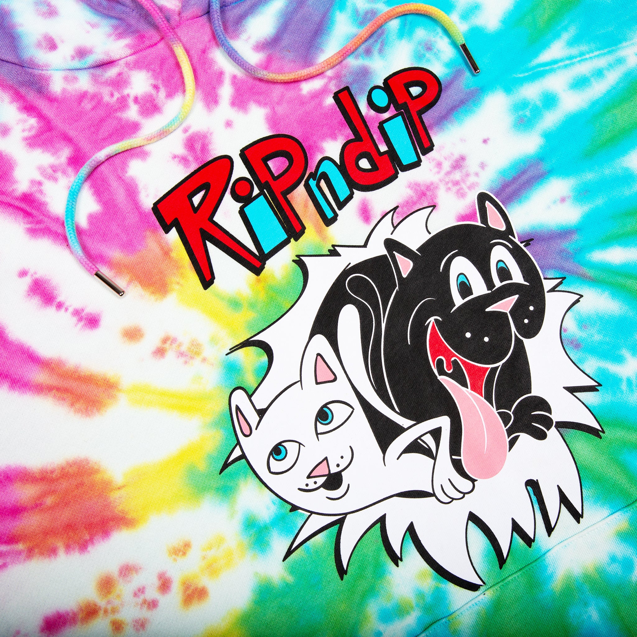 Nerm & Jerm Show Hoodie (Rainbow Spiral Dye) - Image 4