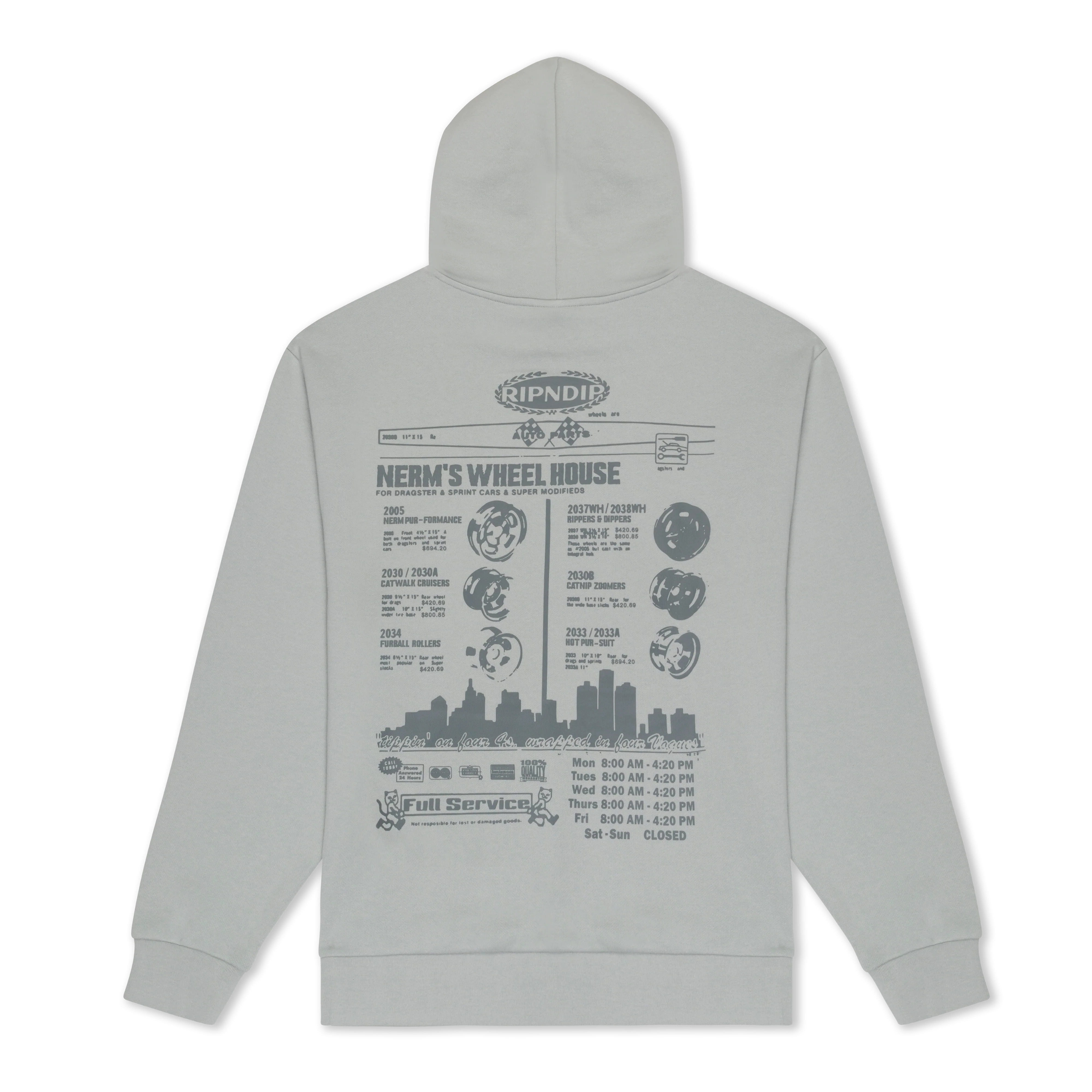 Nerm On Wheels Hoodie (Grey) - Image 2