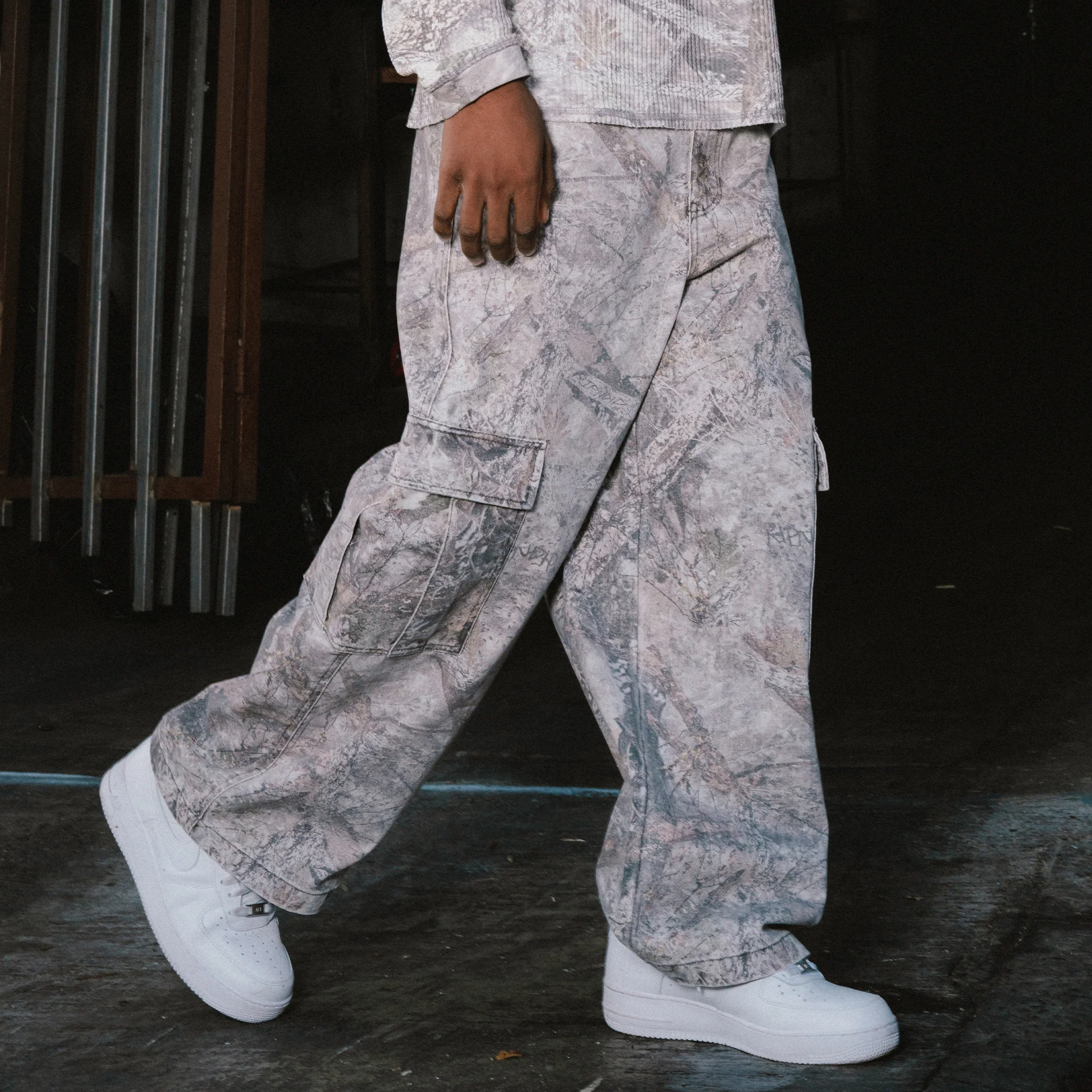 Nerm Tree Camo Extra Wide Cargo Pants (Nerm Tree Camo) - Image 2