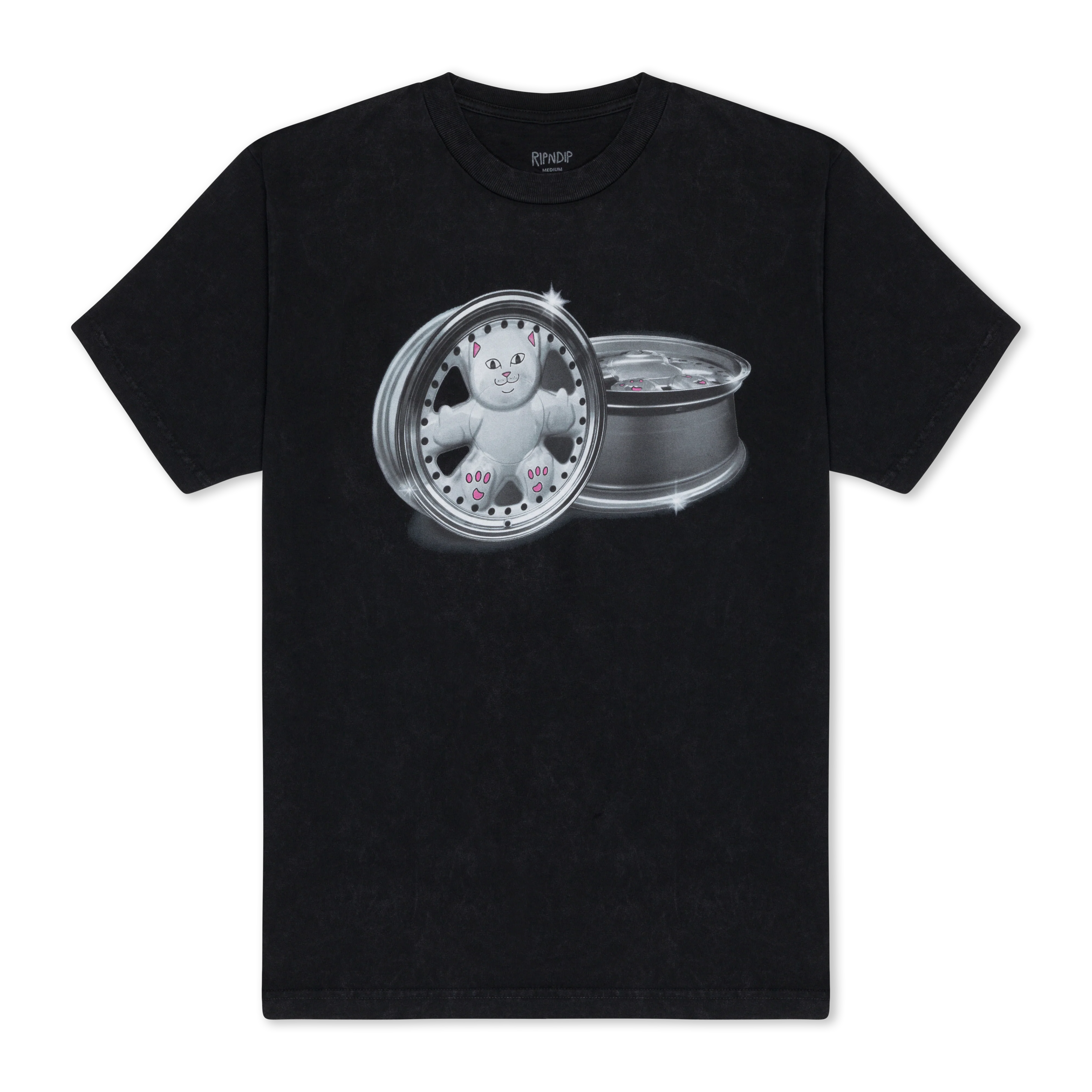 Nerm Wheels Tee (Black Vintage Wash)