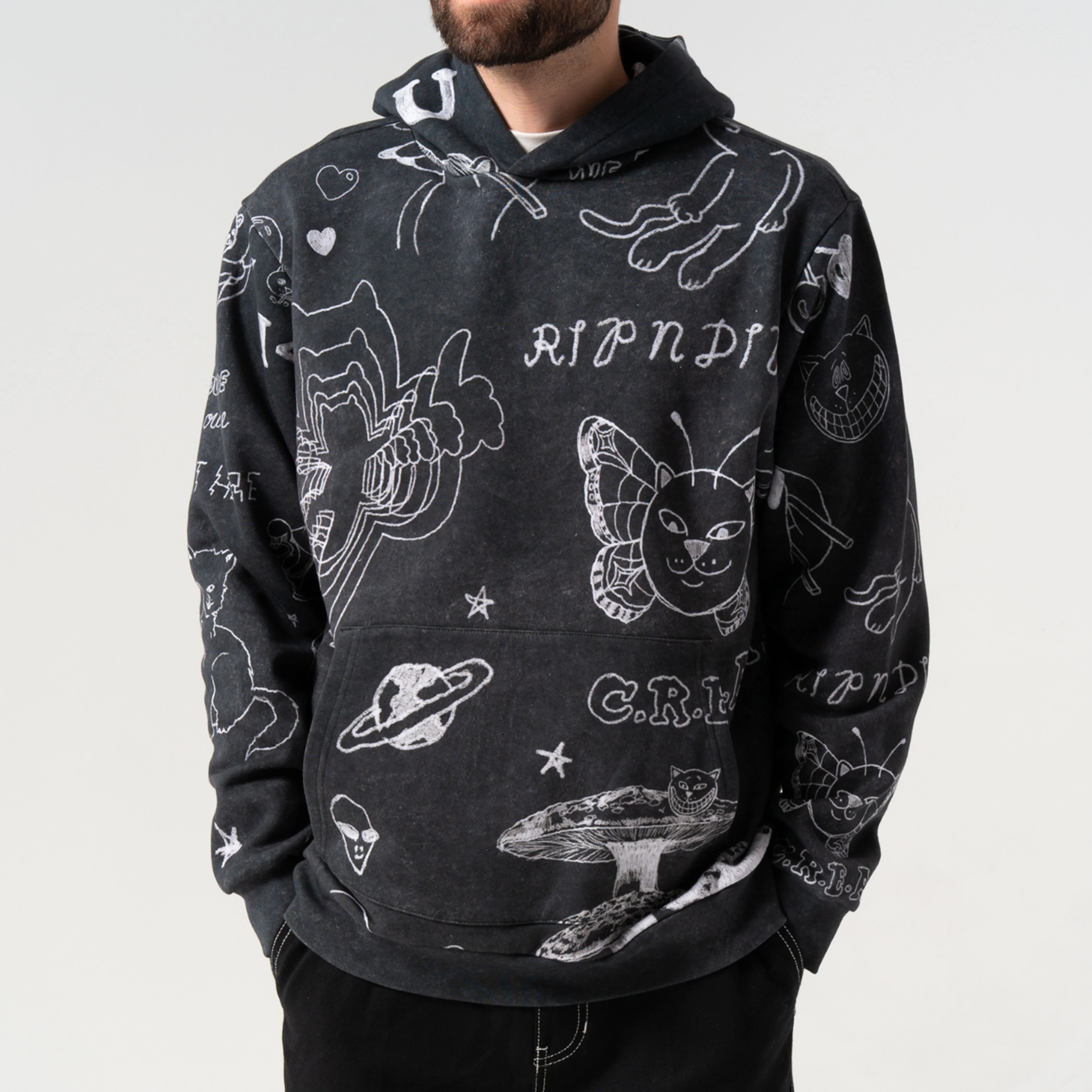 Nermal Domination Hoodie (Black Vintage) - Image 2
